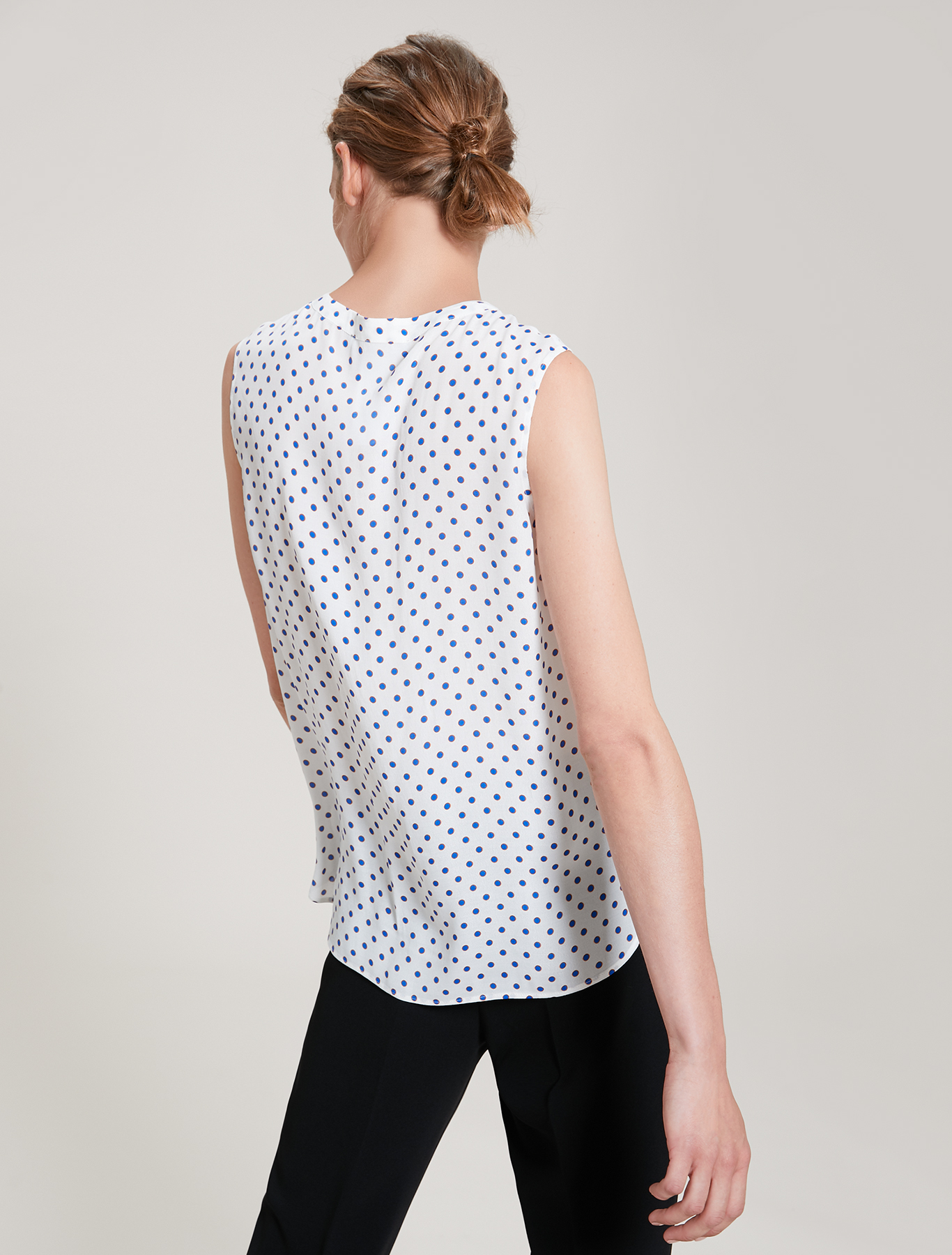 Crêpe de Chine top, white pattern - Pennyblack Crêpe de Chine top - white pattern - pennyblack