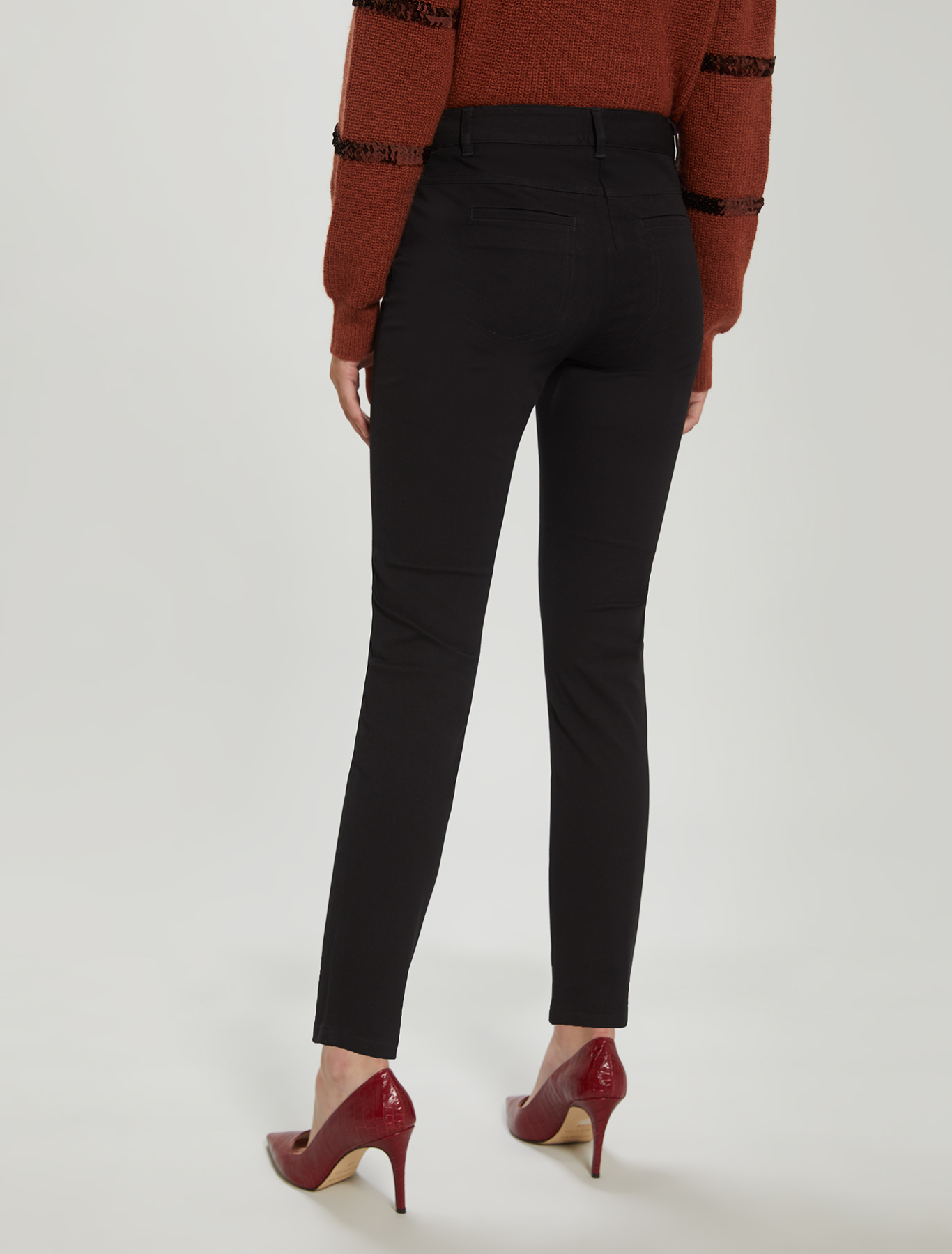 Skinny-fit tricotine trousers, black - Pennyblack Skinny-fit tricotine trousers - black - pennyblack