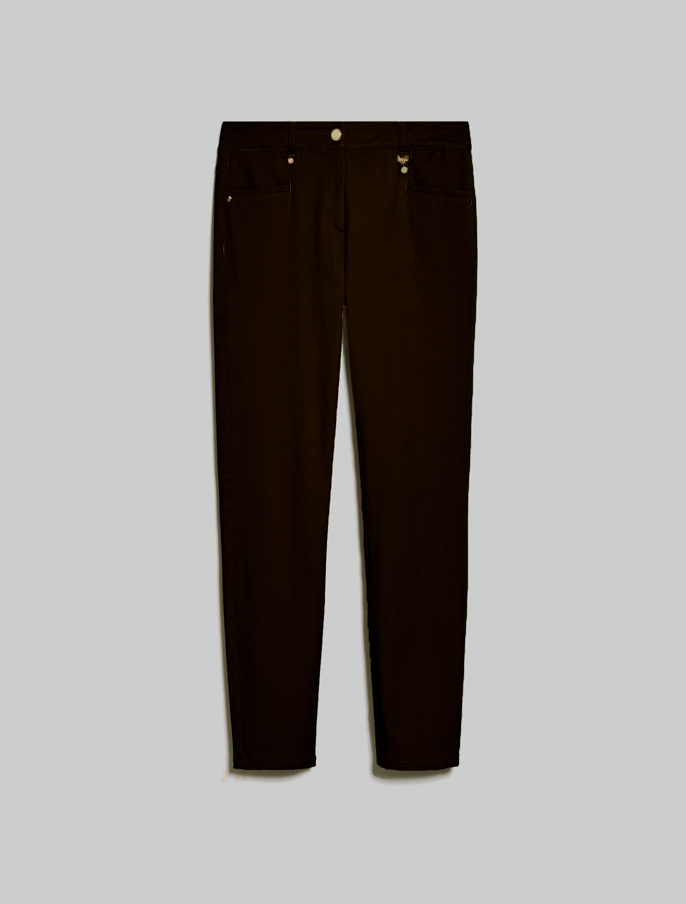 Skinny-fit tricotine trousers, brown - Pennyblack Skinny-fit tricotine trousers - brown - pennyblack