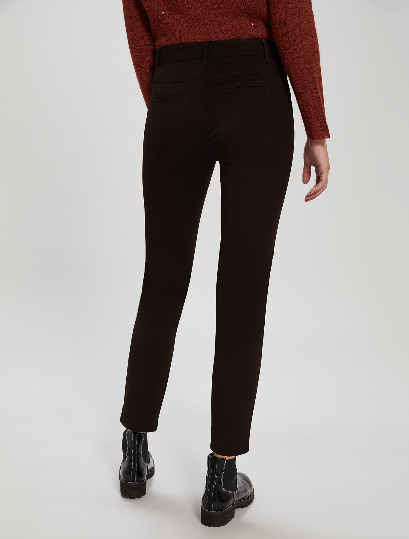 Skinny-fit tricotine trousers, brown - Pennyblack Skinny-fit tricotine trousers - brown - pennyblack