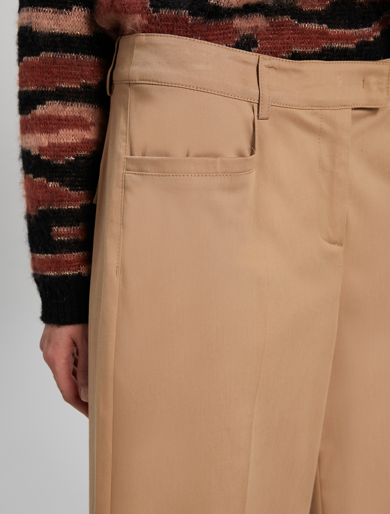 Cotton satin trousers, camel - Pennyblack Cotton satin trousers - camel - pennyblack