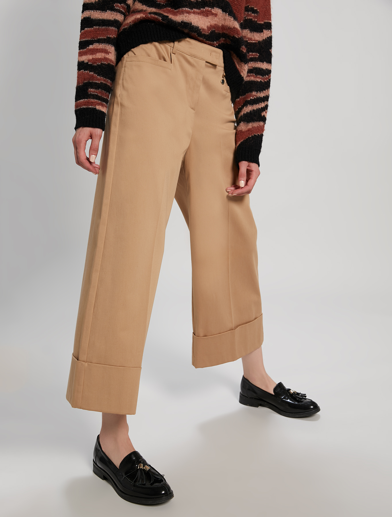 Cotton satin trousers, camel - Pennyblack Cotton satin trousers - camel - pennyblack