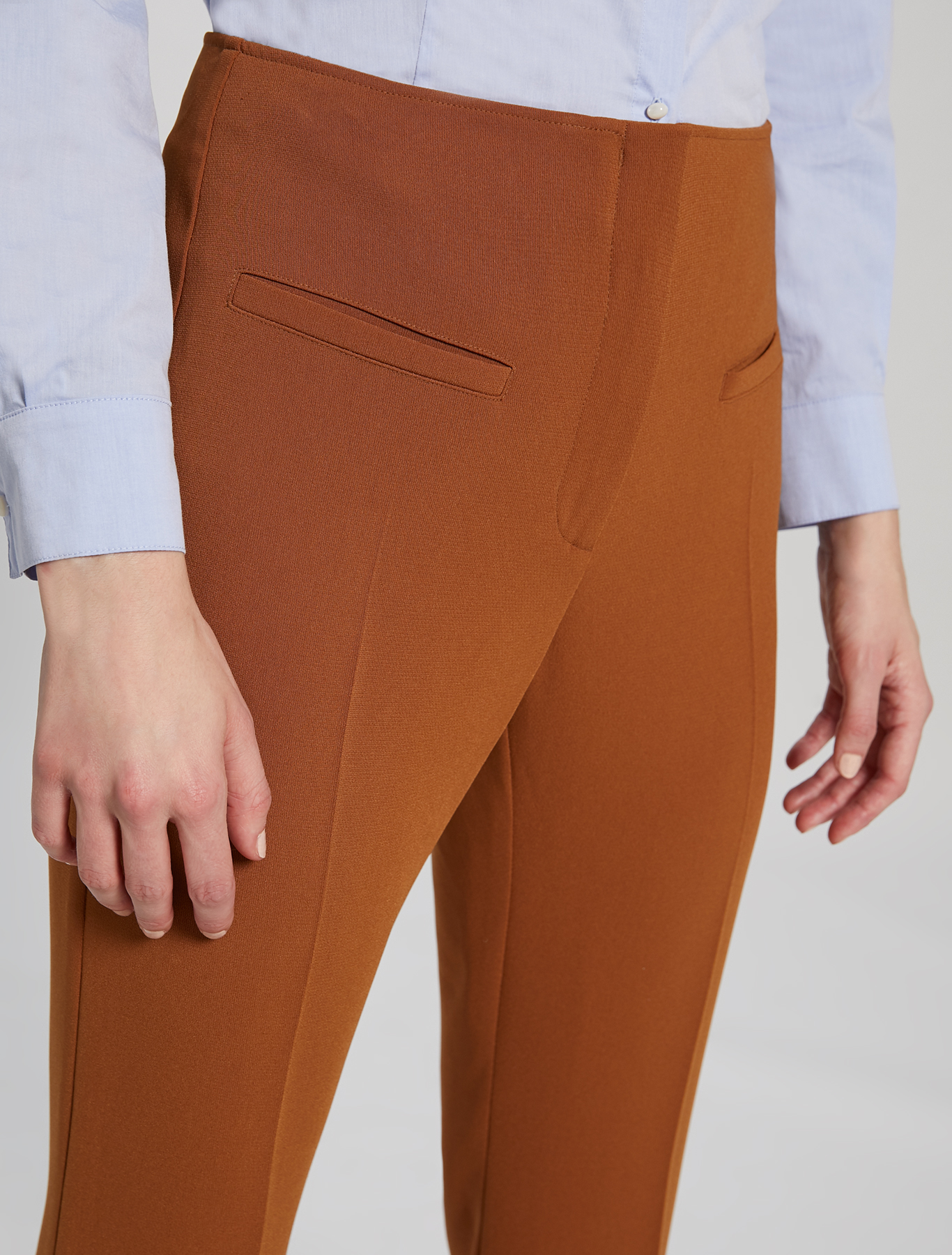 Flowing kick-flare trousers, bronze - Pennyblack Flowing kick-flare trousers - bronze - pennyblack