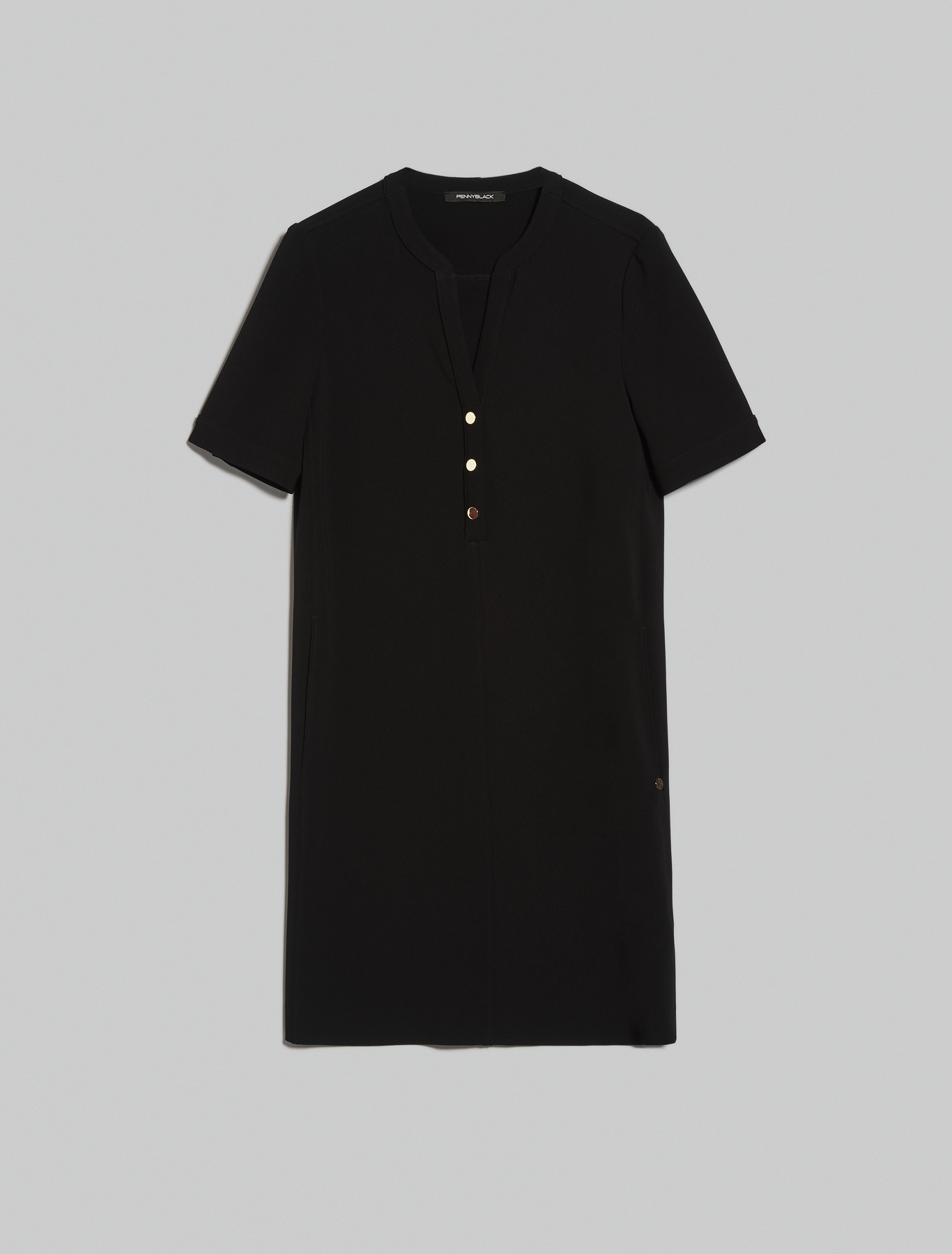 Flowing fabric dress, black - Pennyblack Flowing fabric dress - black - pennyblack