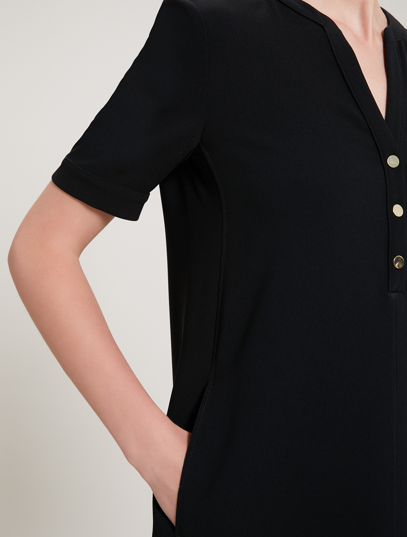 Flowing fabric dress, black - Pennyblack Flowing fabric dress - black - pennyblack
