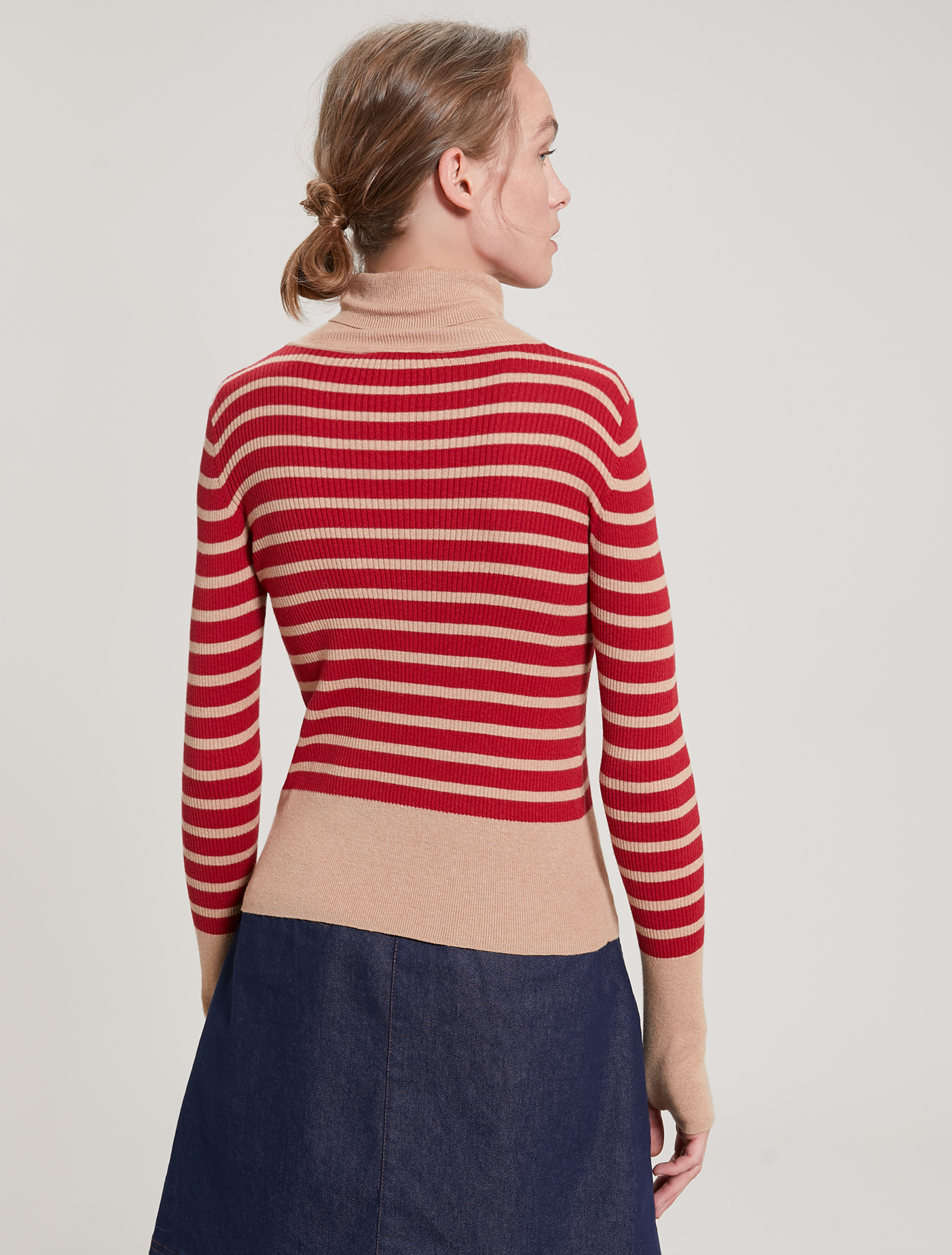 Dolcevita in cotone e cashmere, fantasia rosso - Pennyblack Dolcevita in cotone e cashmere - fantasia rosso - pennyblack
