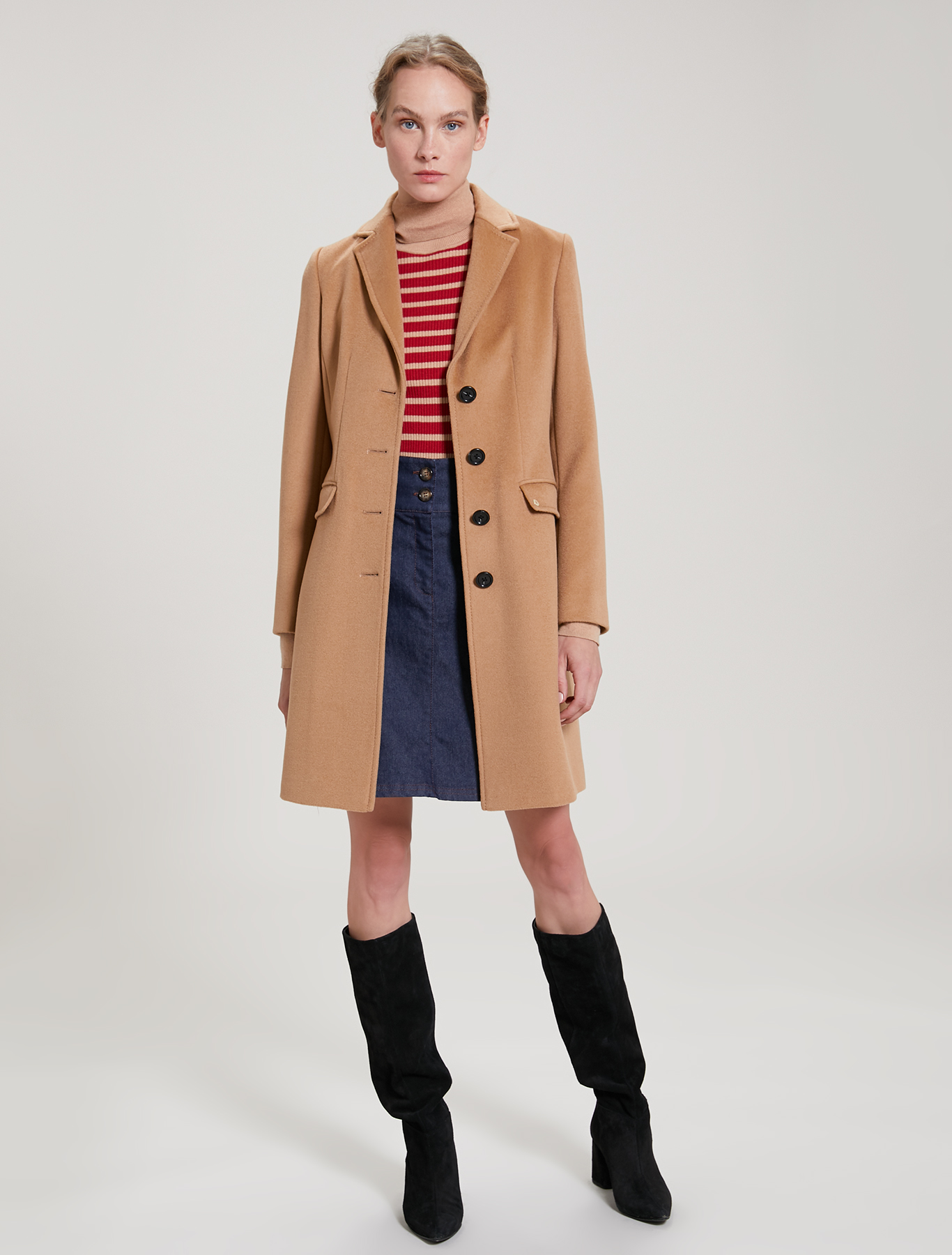 Dolcevita in cotone e cashmere, fantasia rosso - Pennyblack Dolcevita in cotone e cashmere - fantasia rosso - pennyblack