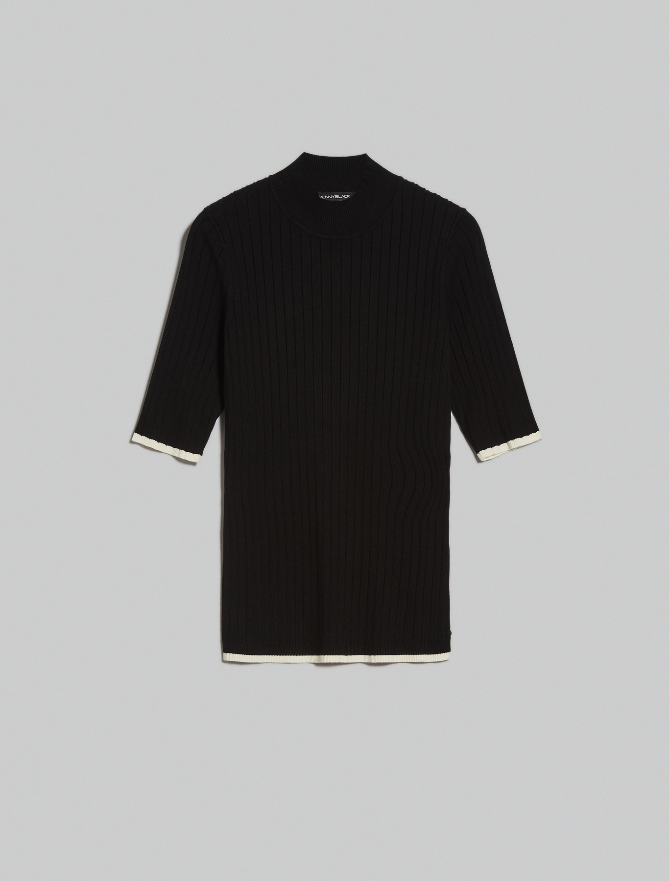 Ribbed polo neck jumper, black - Pennyblack Ribbed polo neck jumper - black - pennyblack