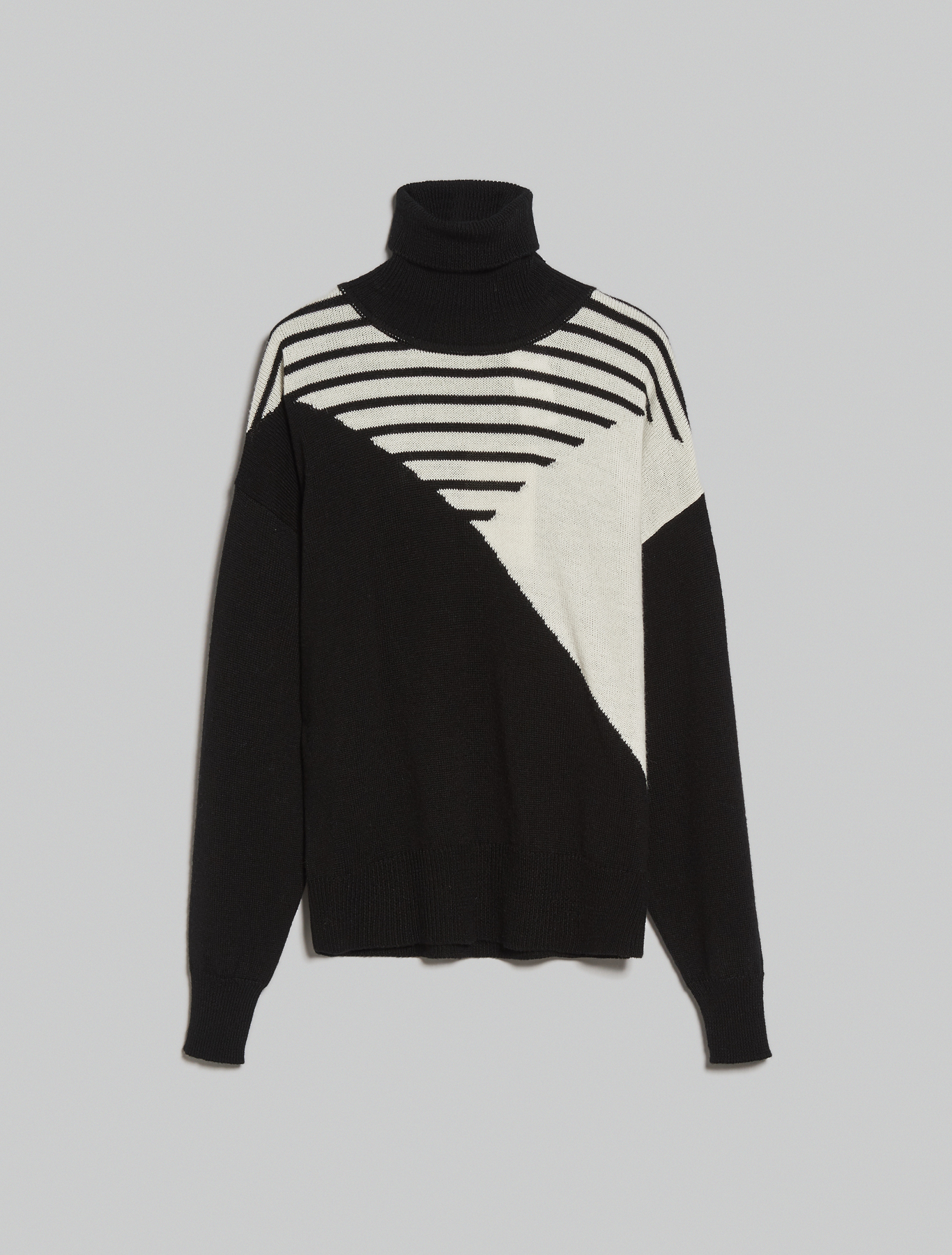 Jumper with geometric inlay, black - Pennyblack Jumper with geometric inlay - black - pennyblack