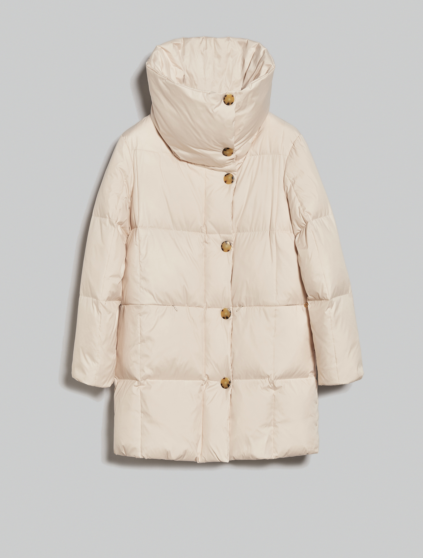 Down jacket with maxi collar, ivory - Pennyblack Down jacket with maxi collar - ivory - pennyblack