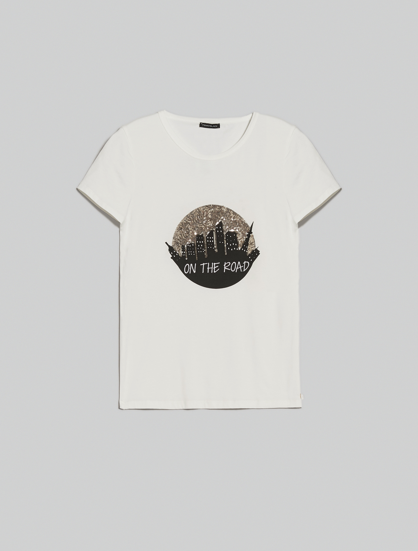 Embroidered sequin T-shirt, optic white - Pennyblack Embroidered sequin T-shirt - optic white - pennyblack