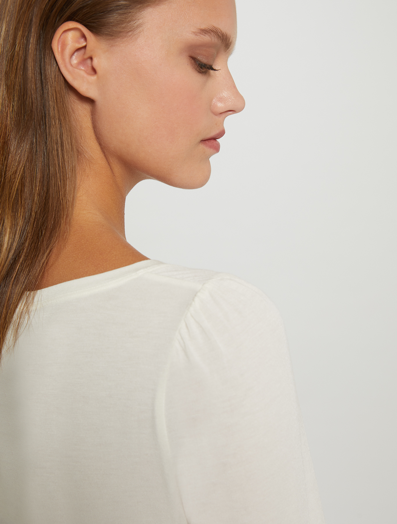 Modal and cashmere T-shirt, ivory - Pennyblack Modal and cashmere T-shirt - ivory - pennyblack
