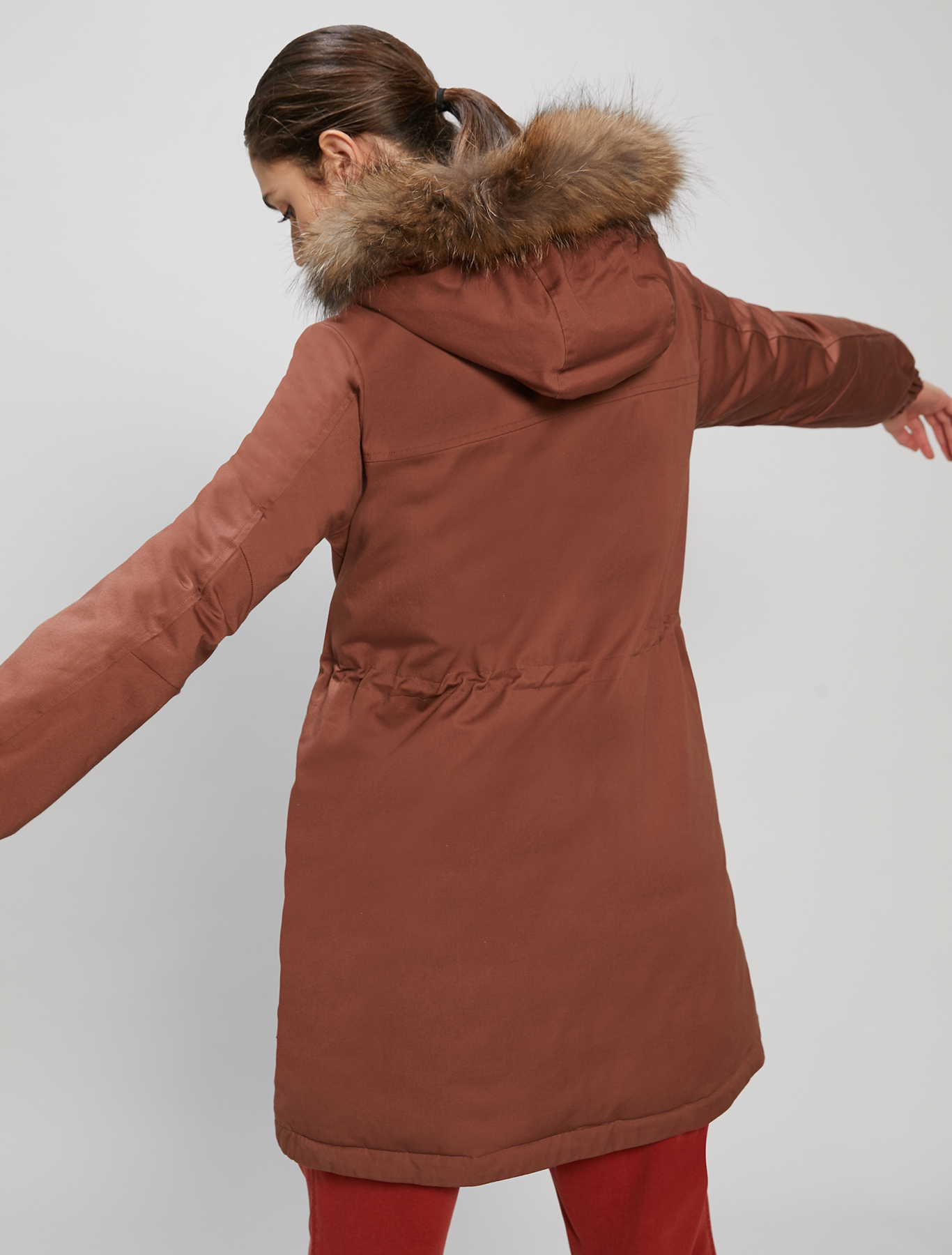 Padded parka with hood, dark brown - Pennyblack Padded parka with hood - dark brown - pennyblack