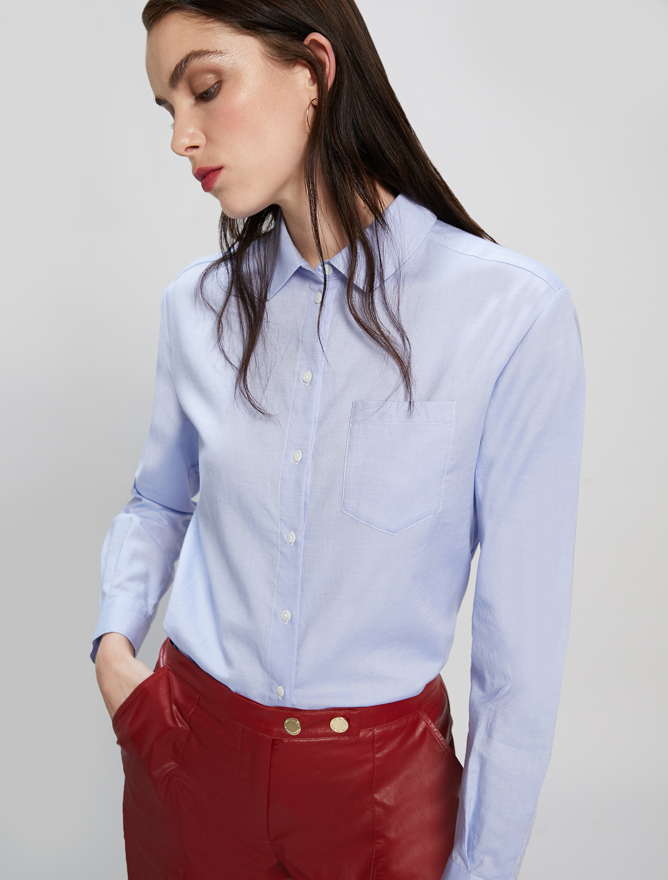 Oxford cotton shirt, light blue - Pennyblack Oxford cotton shirt - light blue - pennyblack