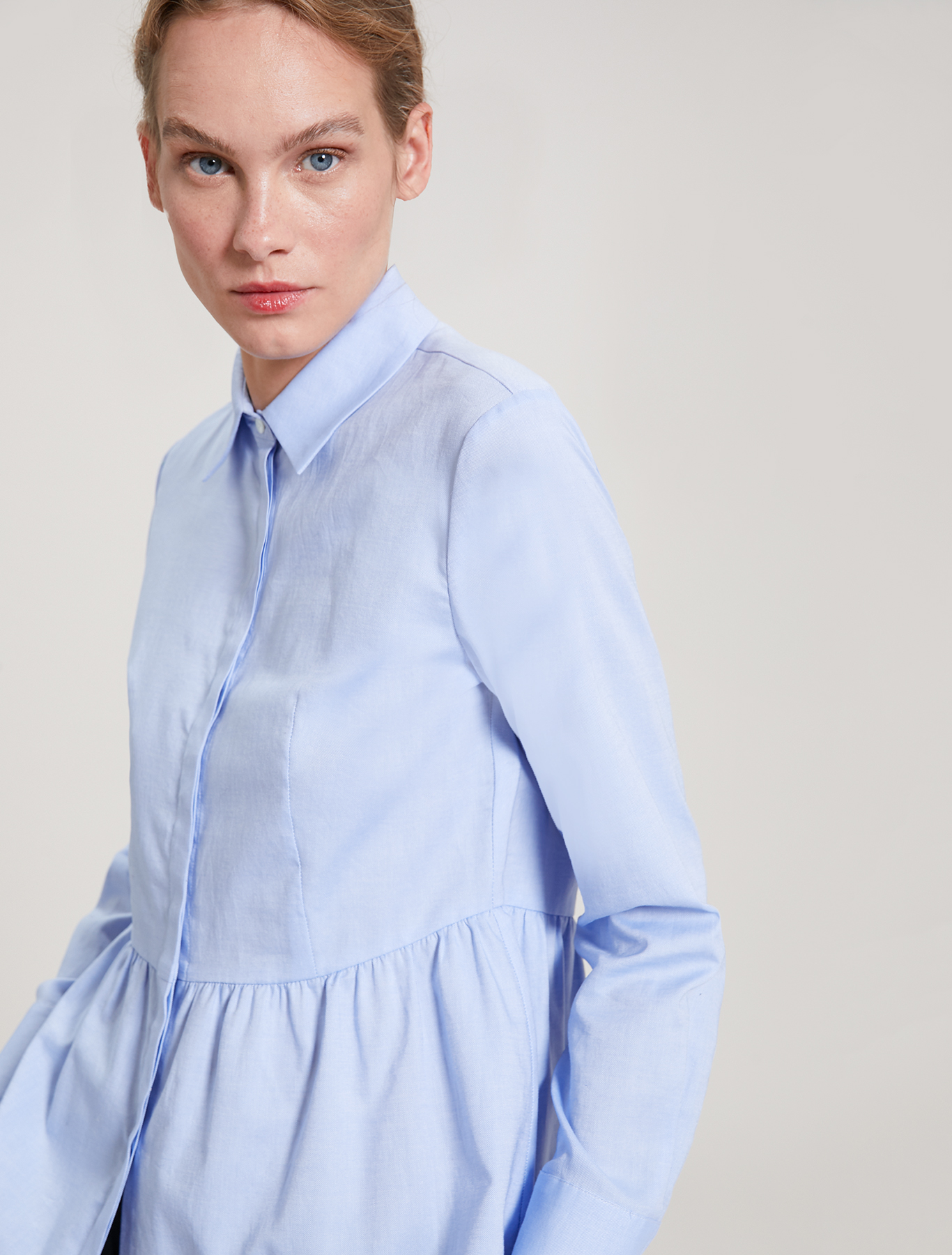Oxford cotton shirt, light blue - Pennyblack Oxford cotton shirt - light blue - pennyblack