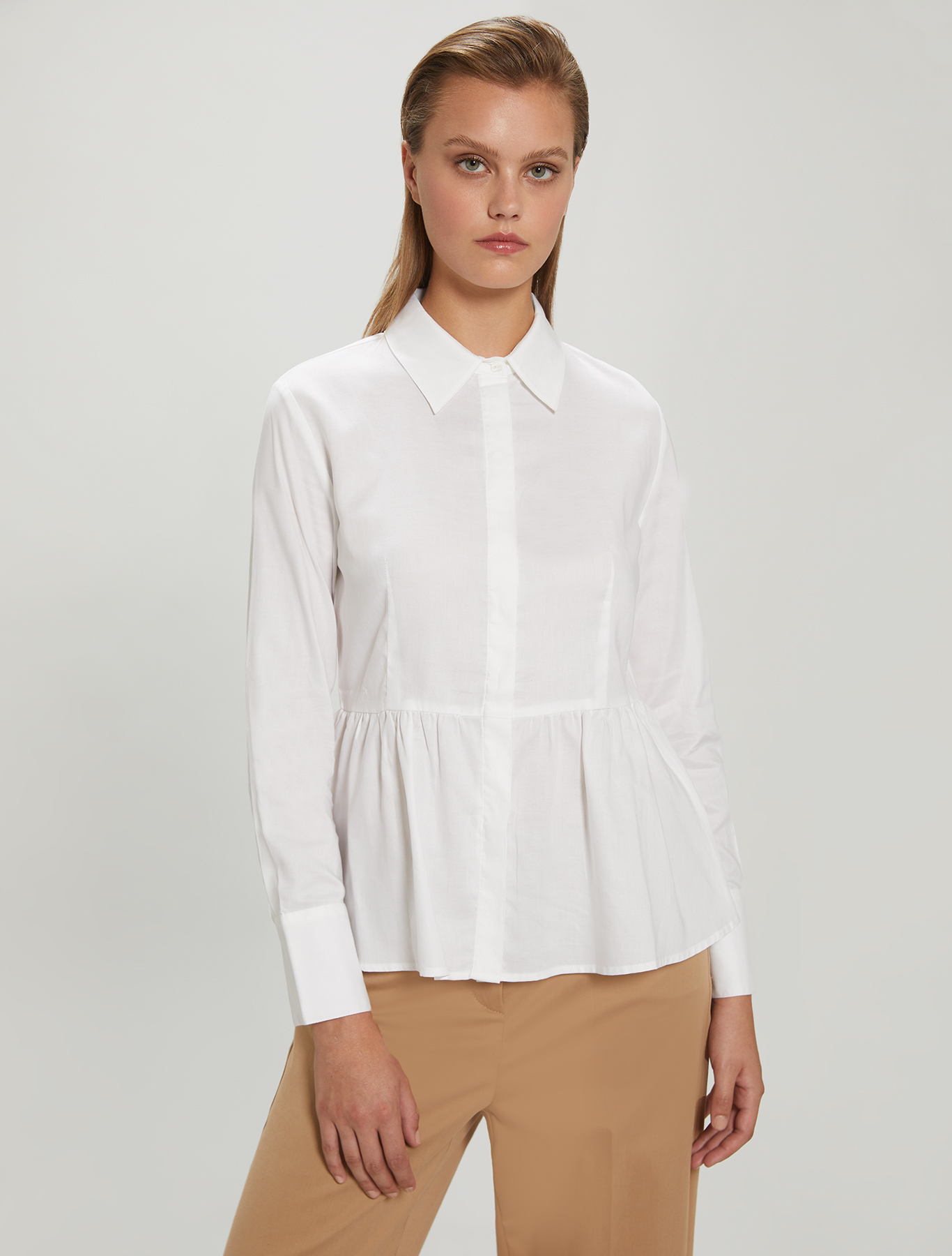 Oxford cotton shirt, optic white - Pennyblack Oxford cotton shirt - optic white - pennyblack