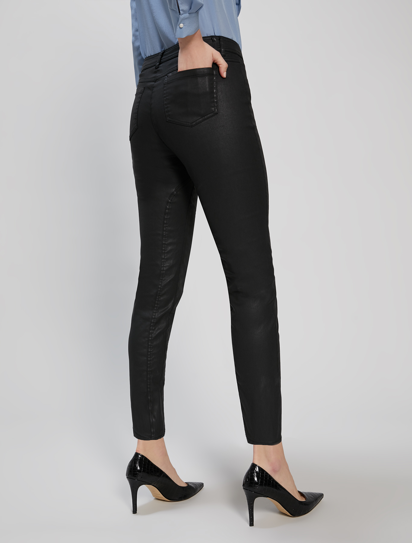 Cotton satin trousers, black - Pennyblack Cotton satin trousers - black - pennyblack