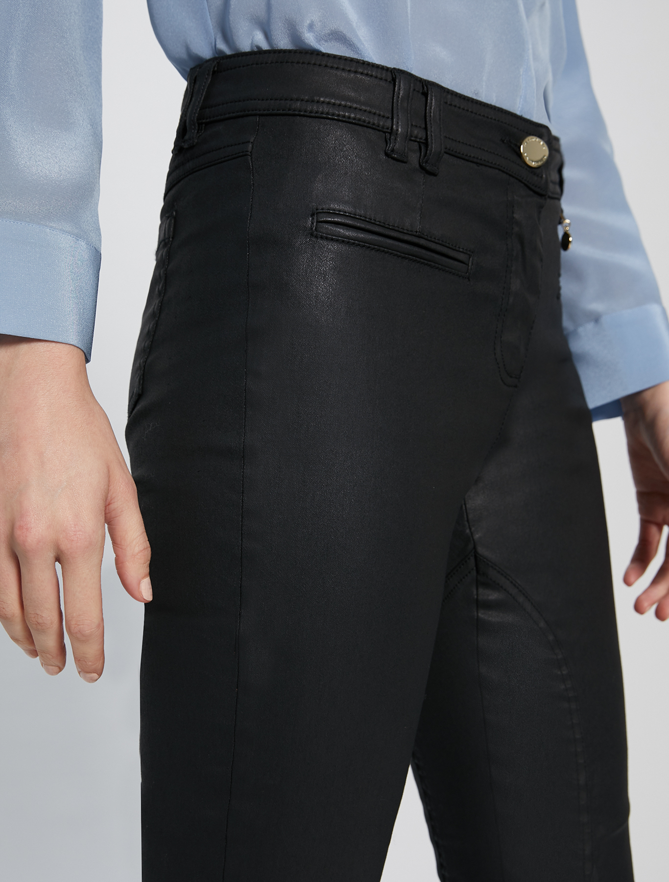 Cotton satin trousers, black - Pennyblack Cotton satin trousers - black - pennyblack
