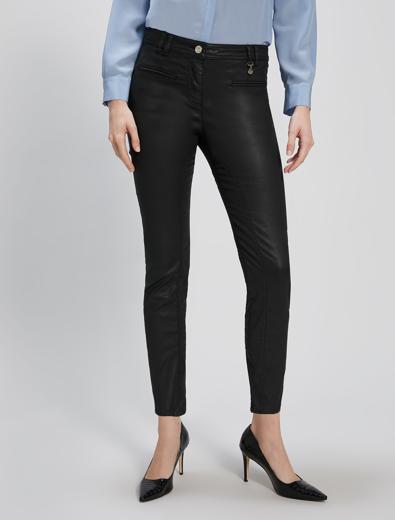 Cotton satin trousers, black - Pennyblack Cotton satin trousers - black - pennyblack