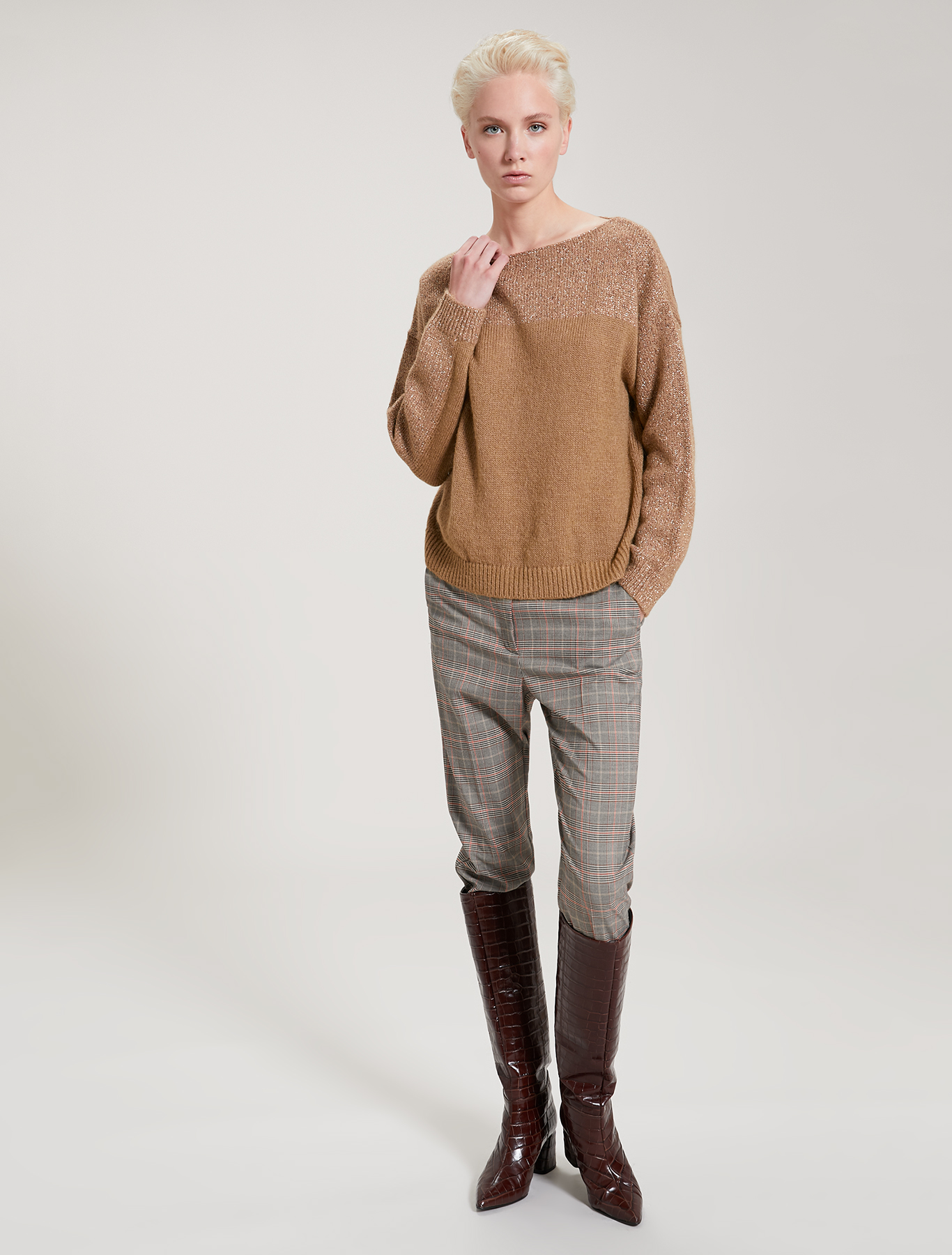 Lamé mohair jumper, beige - Pennyblack Lamé mohair jumper - beige - pennyblack