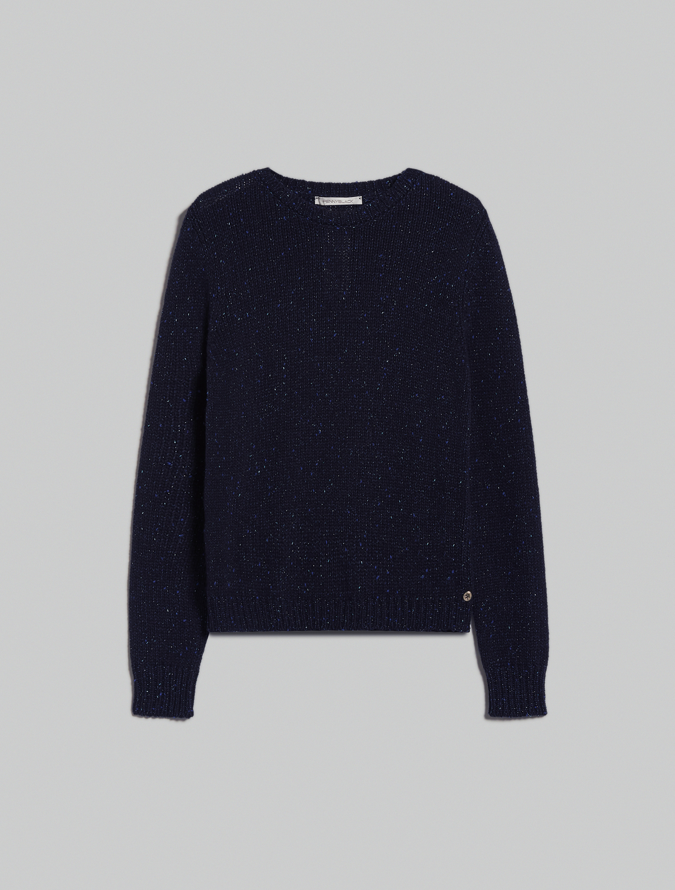 Crew neck lamé jumper, navy blue - Pennyblack Crew neck lamé jumper - navy blue - pennyblack