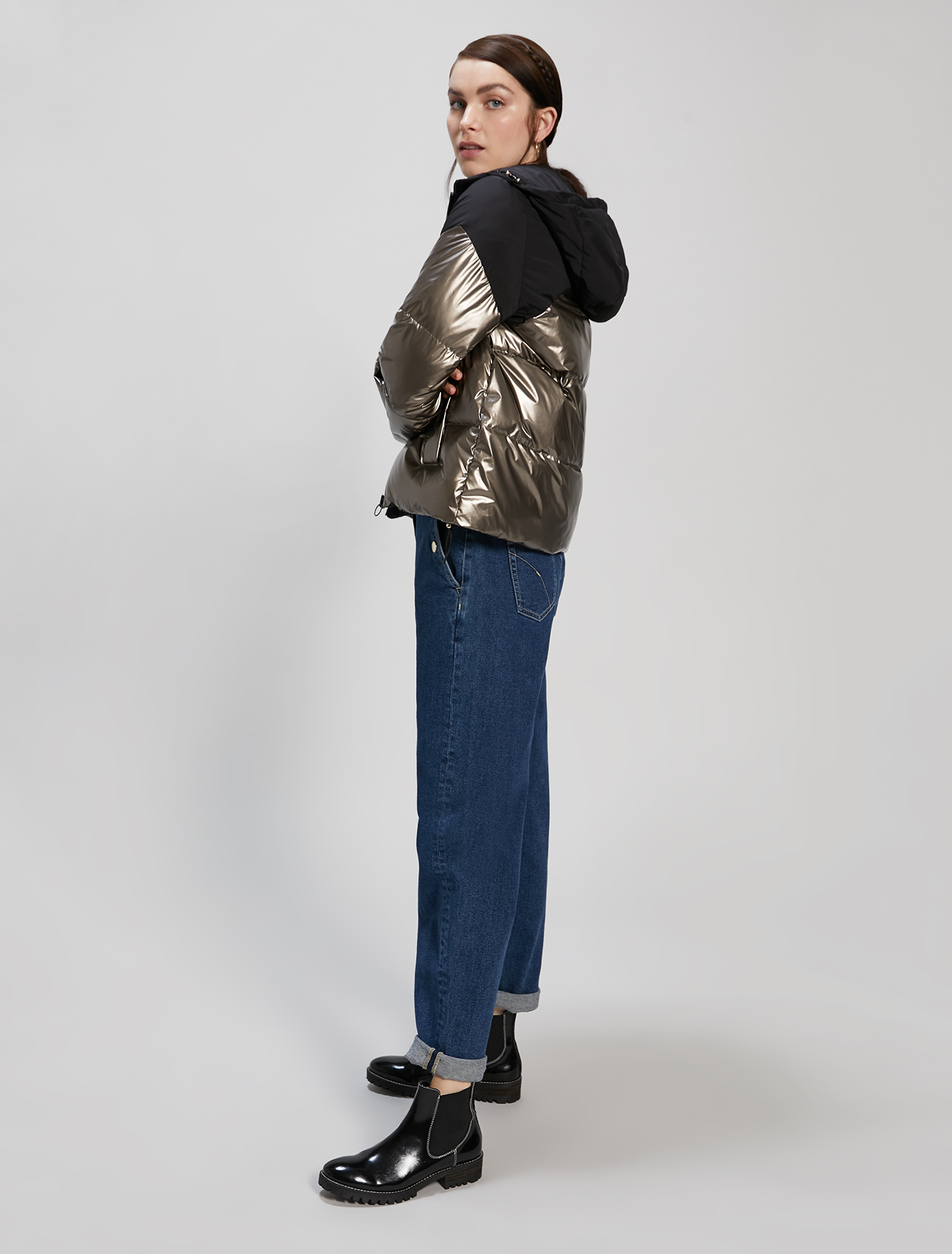 Padded metallic jacket, bronze - Pennyblack Padded metallic jacket - bronze - pennyblack