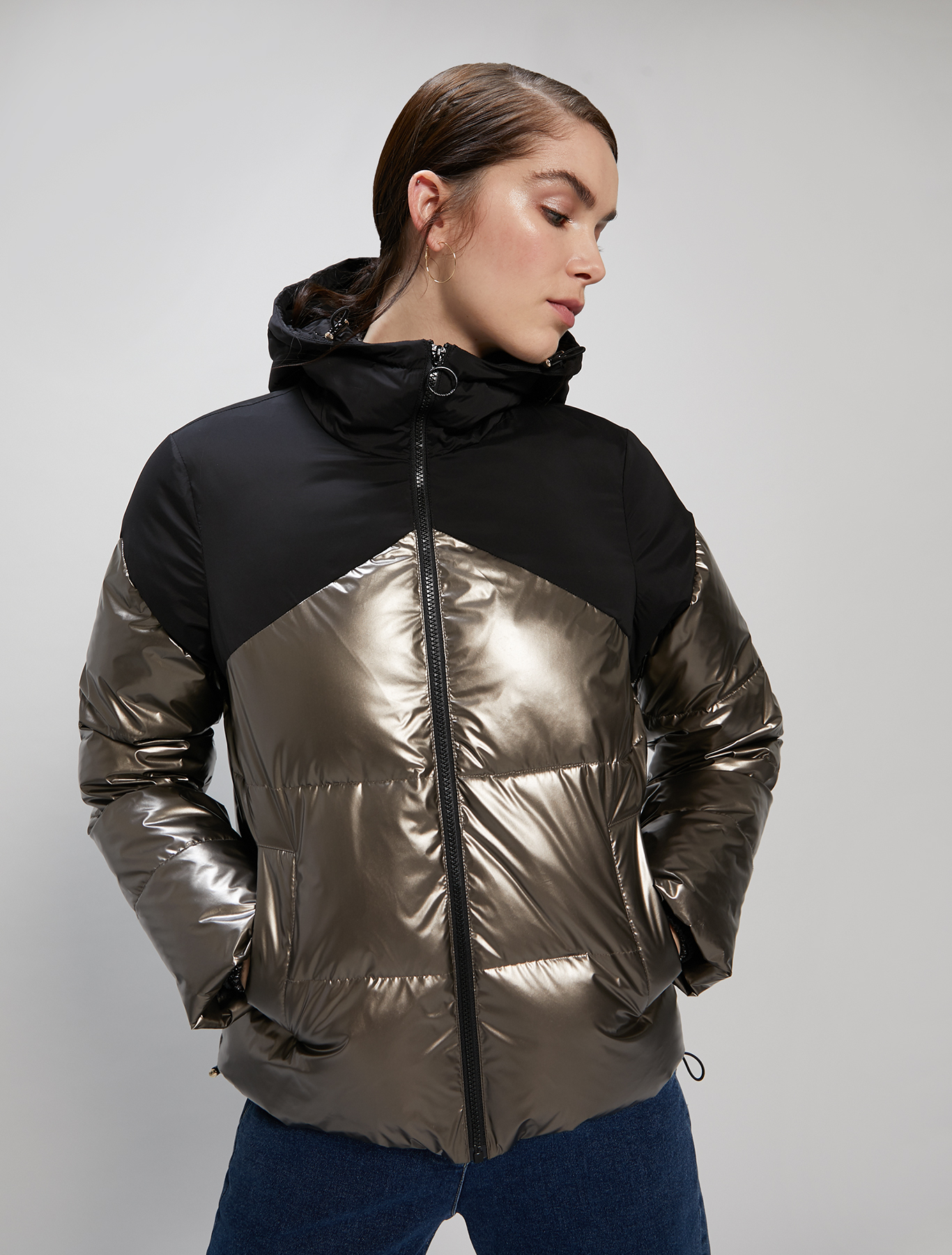 Padded metallic jacket, bronze - Pennyblack Padded metallic jacket - bronze - pennyblack