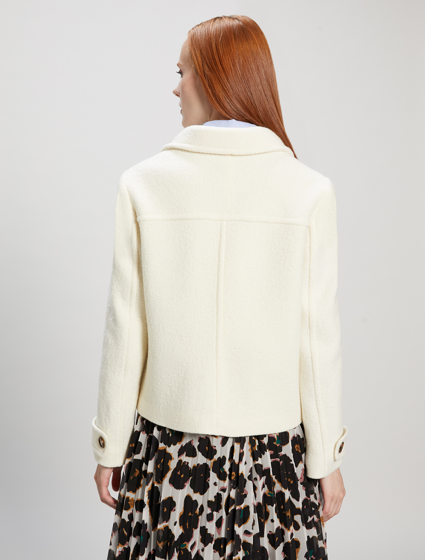 Boiled wool pea coat, optic white - Pennyblack Boiled wool pea coat - optic white - pennyblack