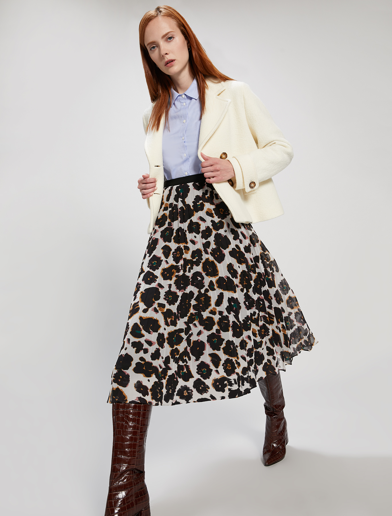 Boiled wool pea coat, optic white - Pennyblack Boiled wool pea coat - optic white - pennyblack