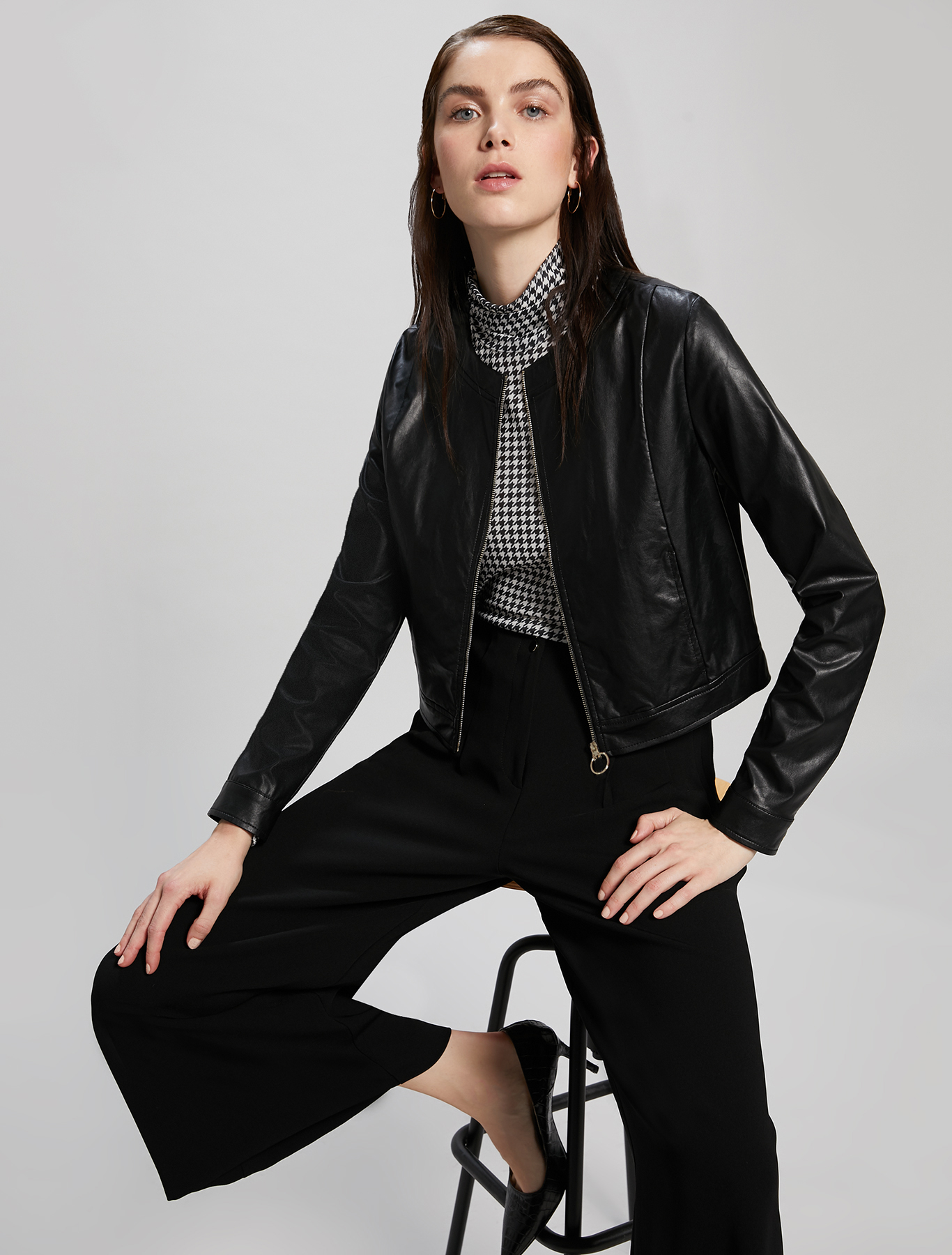 Coated jersey jacket, black - Pennyblack Coated jersey jacket - black - pennyblack