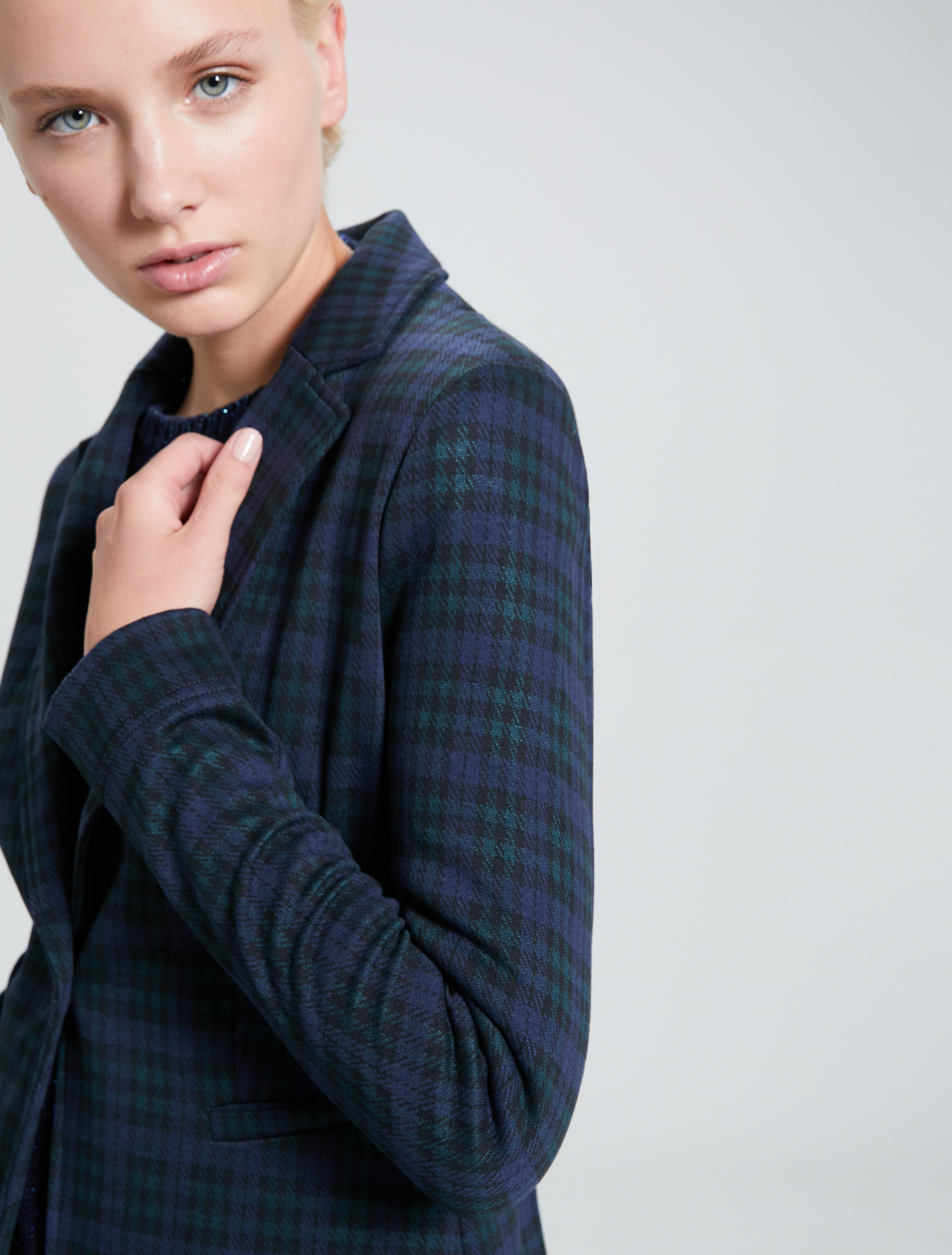 Blazer in jersey jacquard, fantasia verde - Pennyblack Blazer in jersey jacquard - fantasia verde - pennyblack