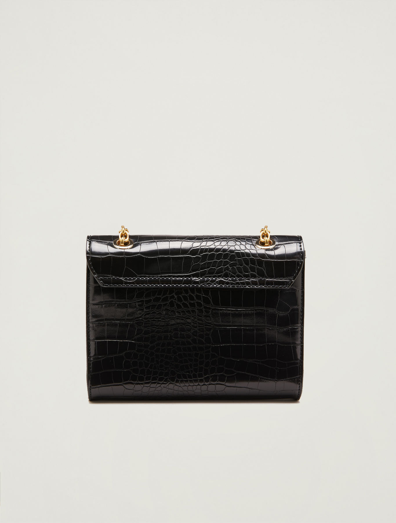 Croc-print chain bag, black - Pennyblack Croc-print chain bag - black - pennyblack