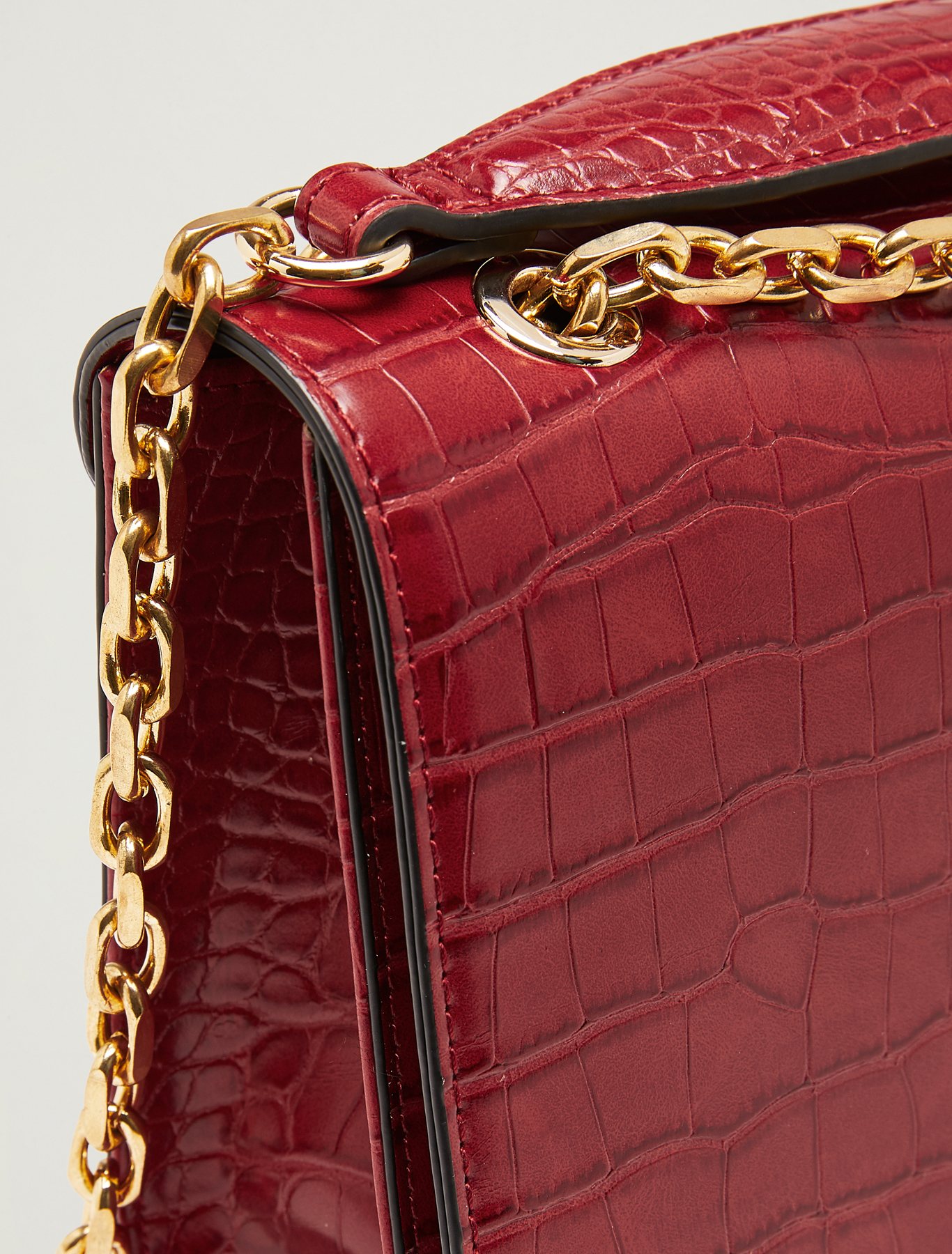 Croc-print chain bag, red - Pennyblack Croc-print chain bag - red - pennyblack