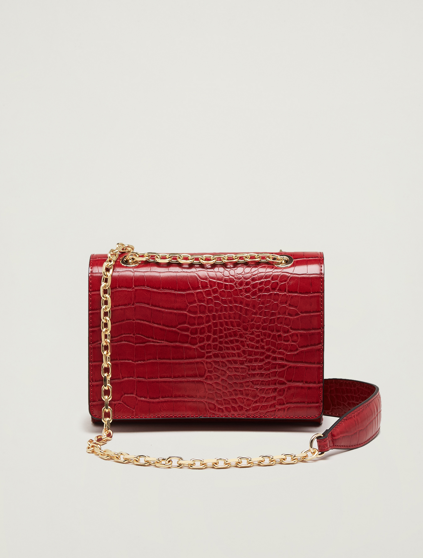 Croc-print chain bag, red - Pennyblack Croc-print chain bag - red - pennyblack