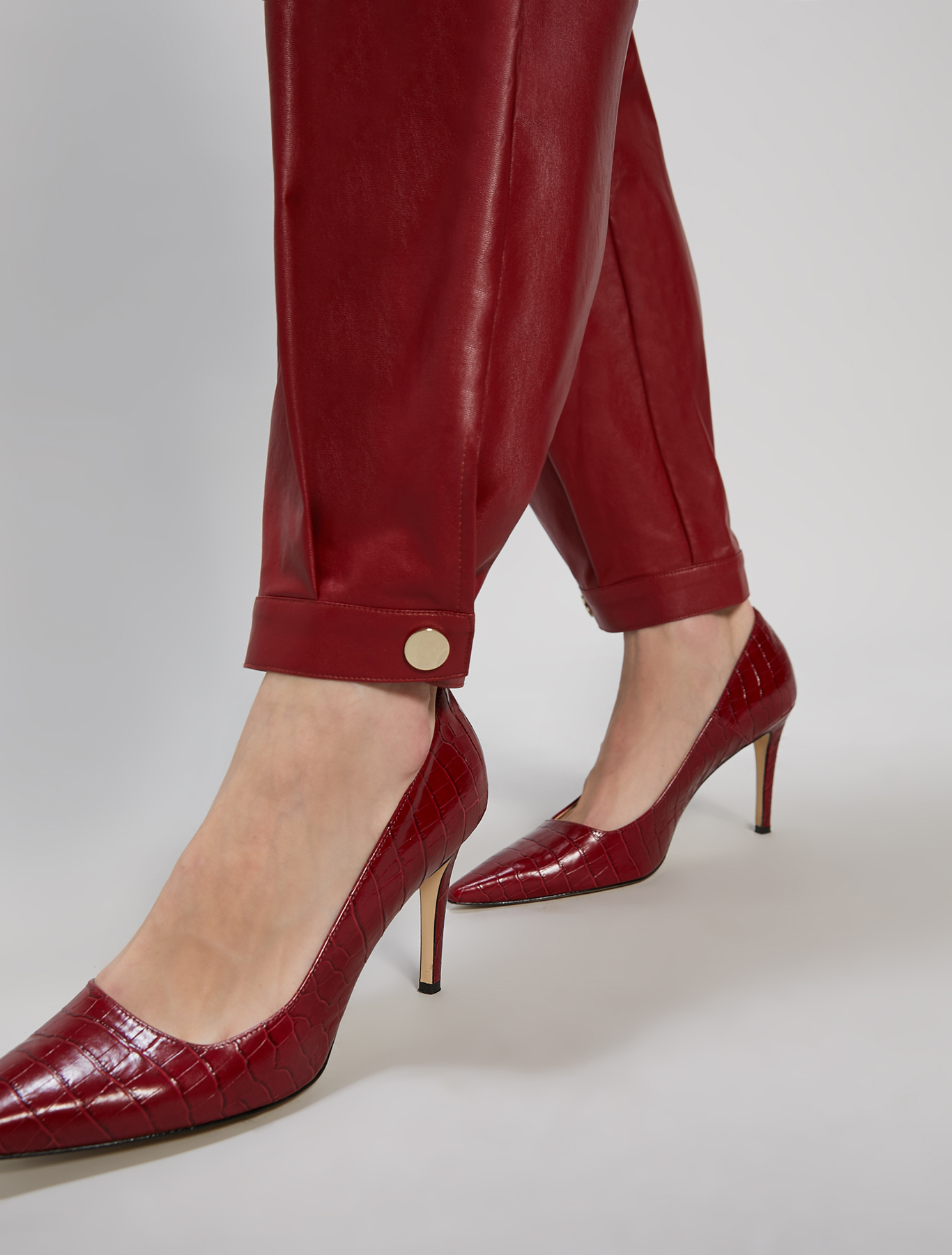 Crocodile-print leather court shoes, red - Pennyblack Crocodile-print leather court shoes - red - pennyblack