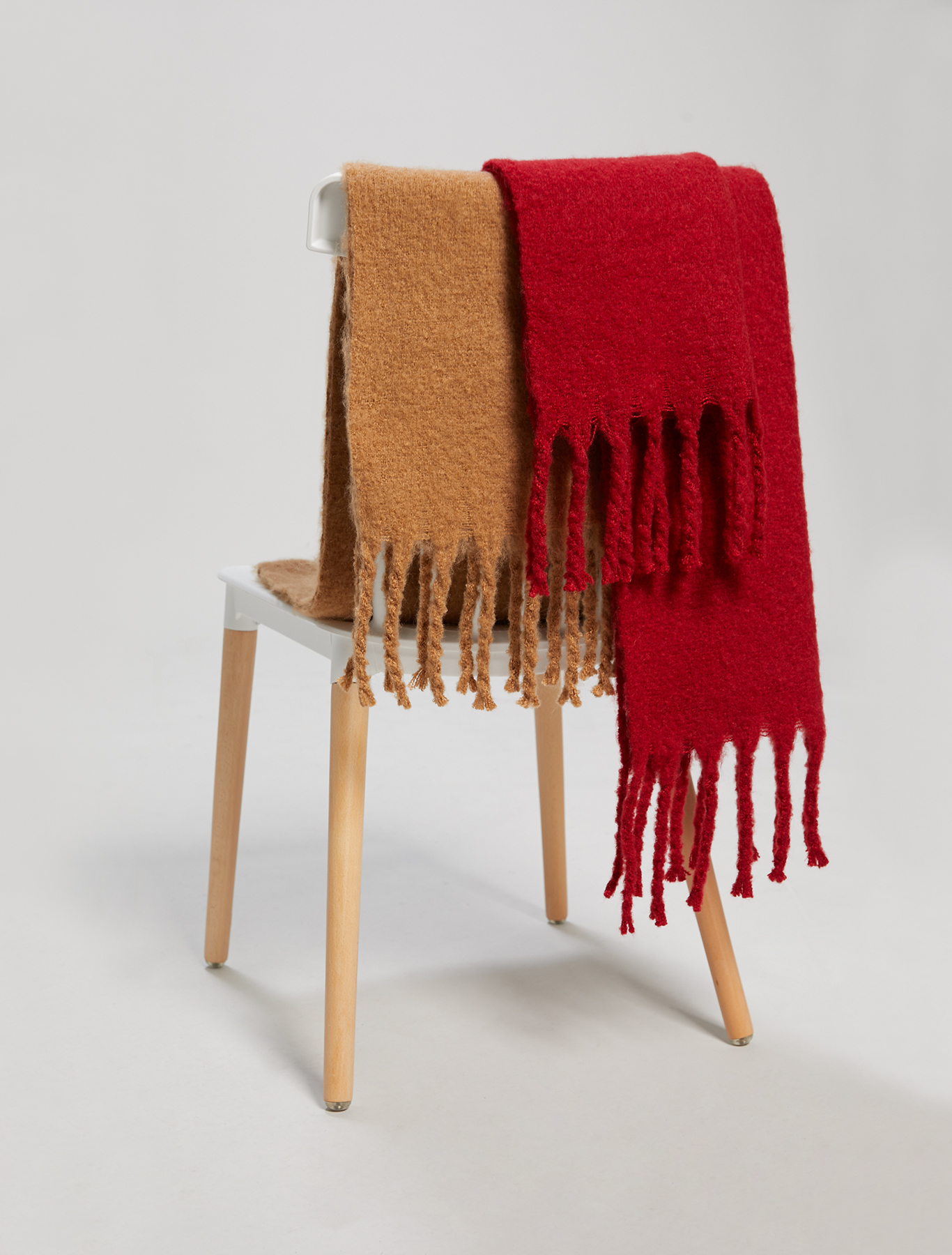 Maxi fringed scarf, brown - Pennyblack Maxi fringed scarf - brown - pennyblack