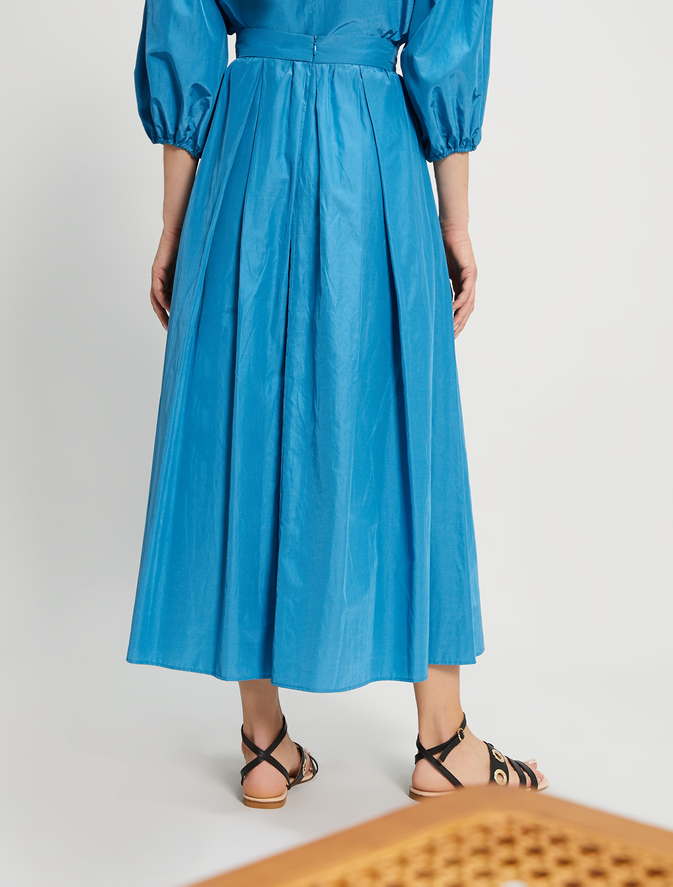Pleated taffeta skirt, turquoise - Pennyblack Pleated taffeta skirt - turquoise - pennyblack