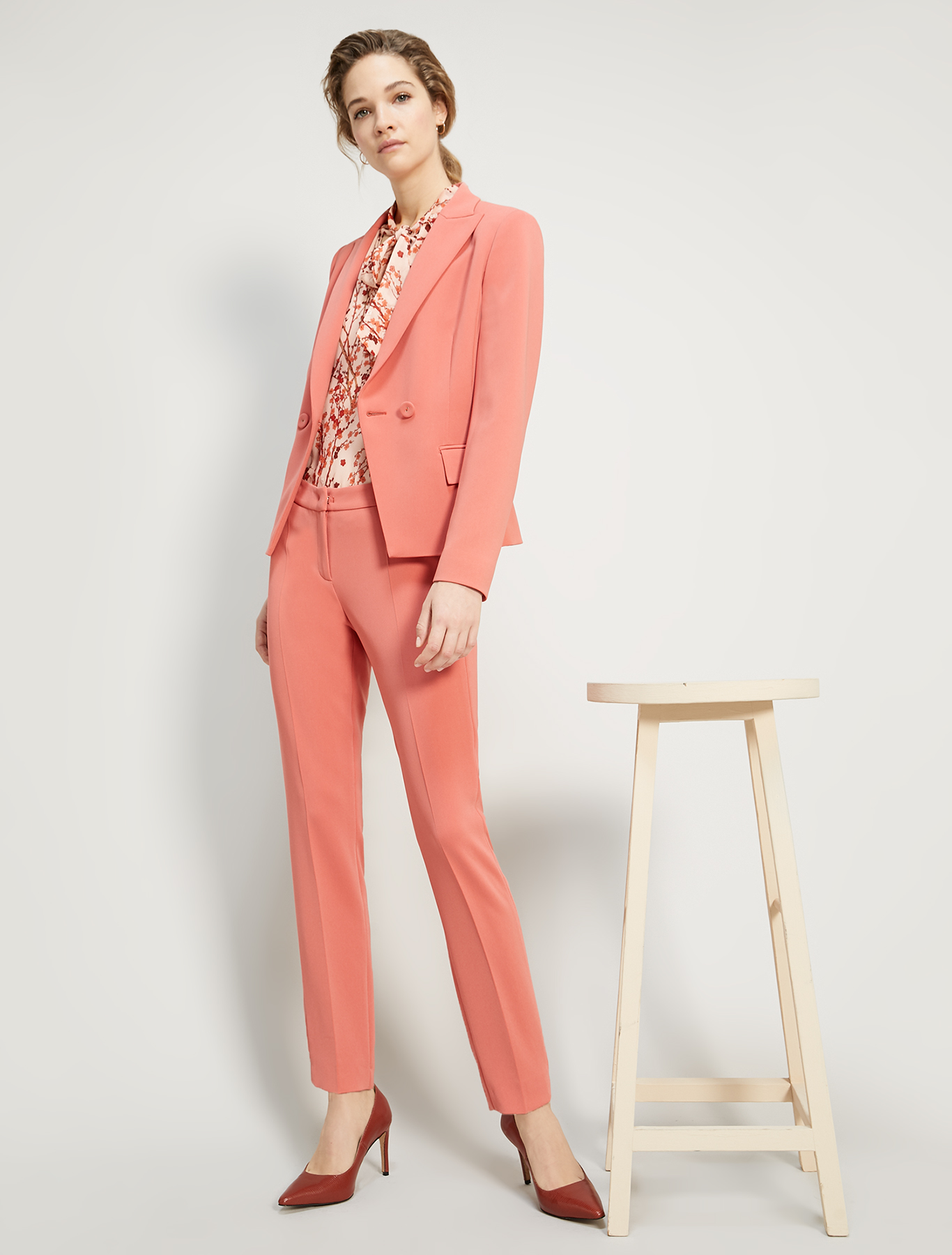 Blusa in georgette floreale, fantasia rosa - Pennyblack Blusa in georgette floreale - fantasia rosa - pennyblack