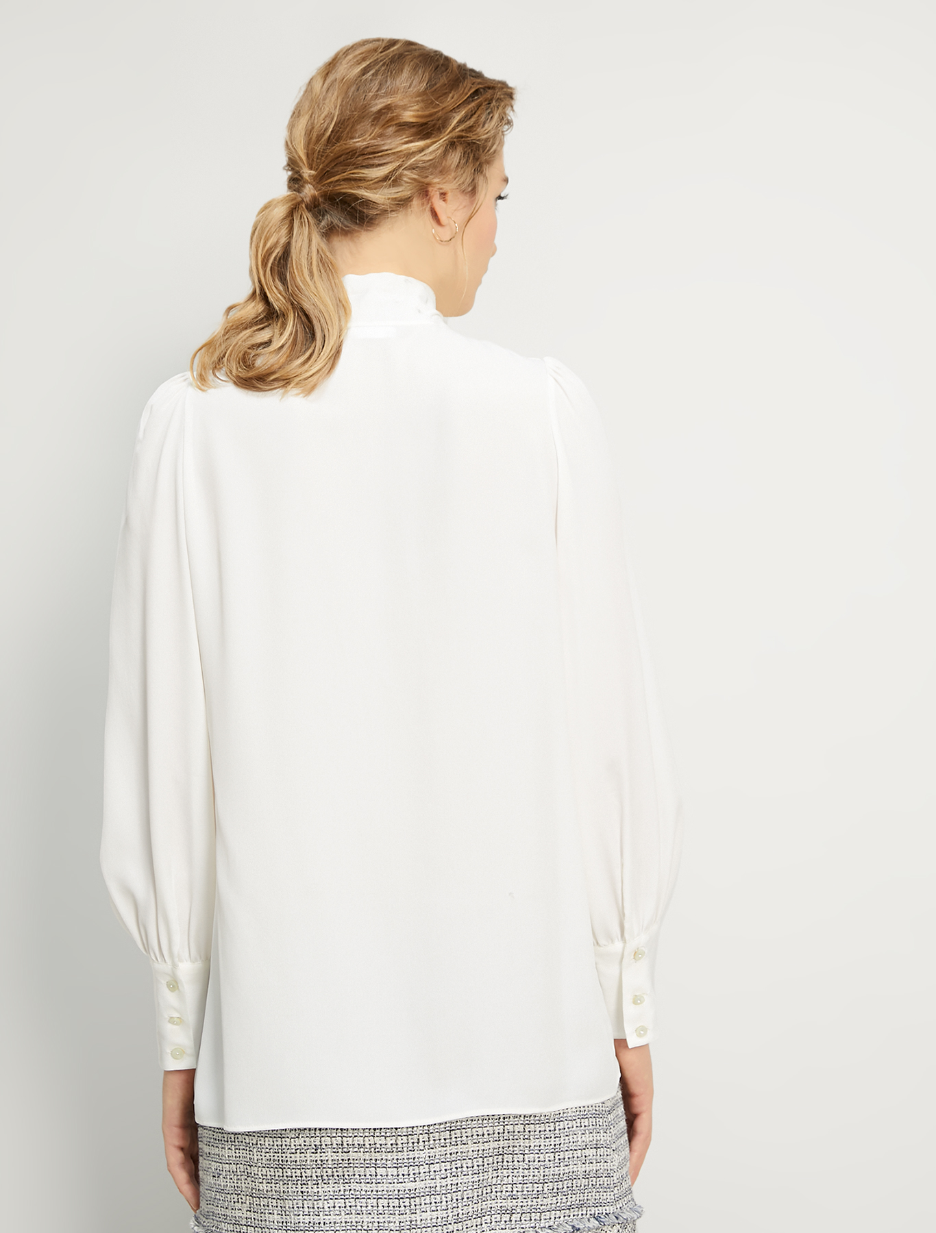 Crêpe de Chine blouse, ivory - Pennyblack Crêpe de Chine blouse - ivory - pennyblack