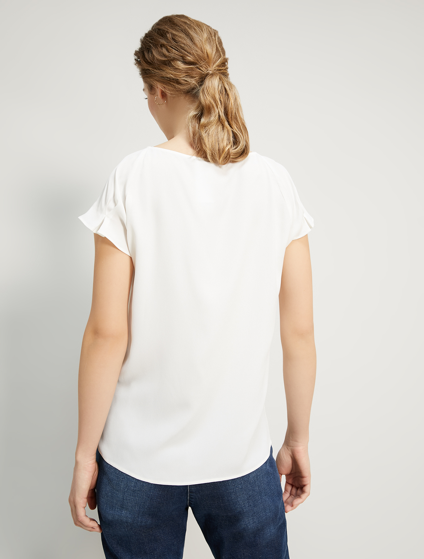 Crêpe de Chine blouse, ivory - Pennyblack Crêpe de Chine blouse - ivory - pennyblack