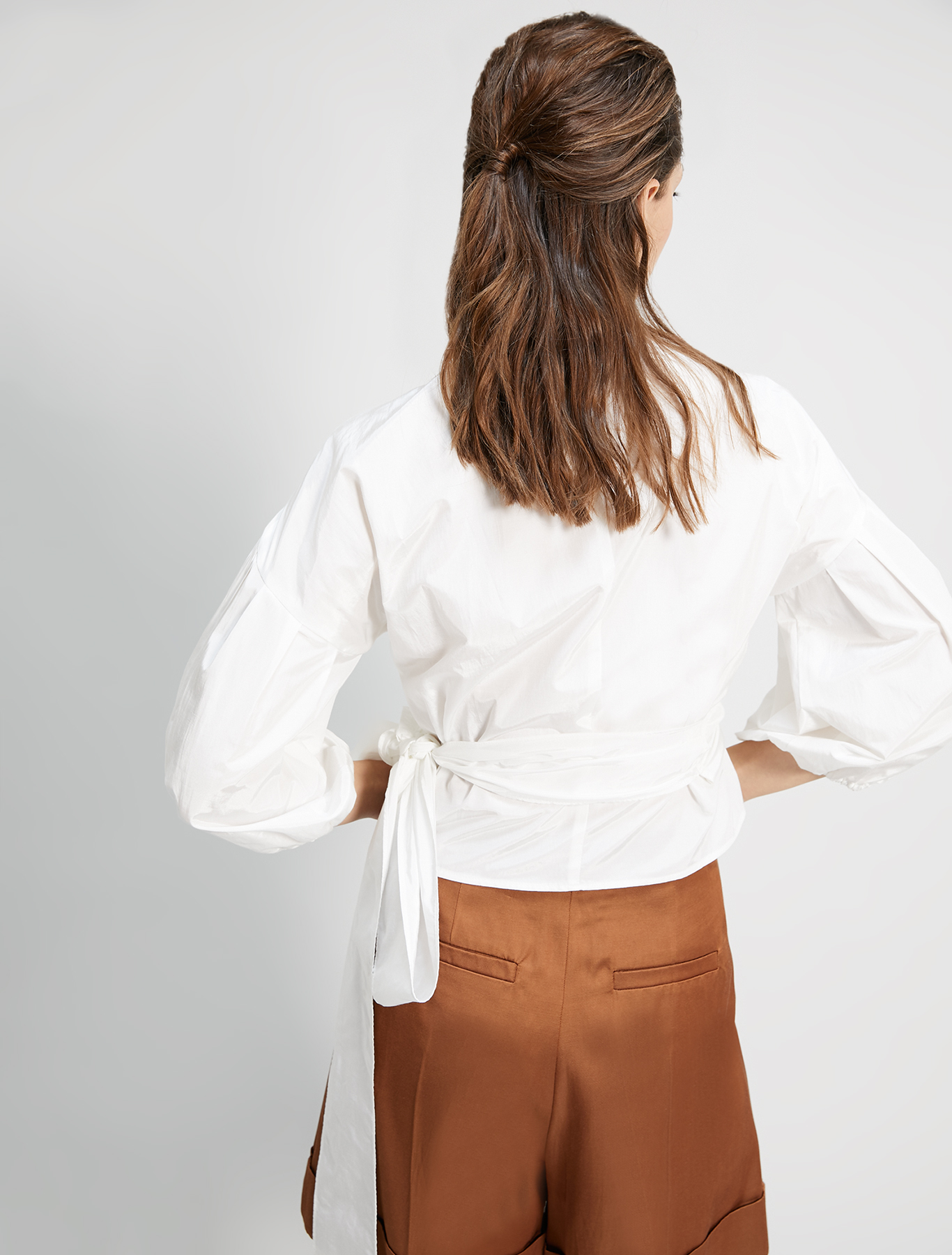 Crossover taffeta shirt, ivory - Pennyblack Crossover taffeta shirt - ivory - pennyblack