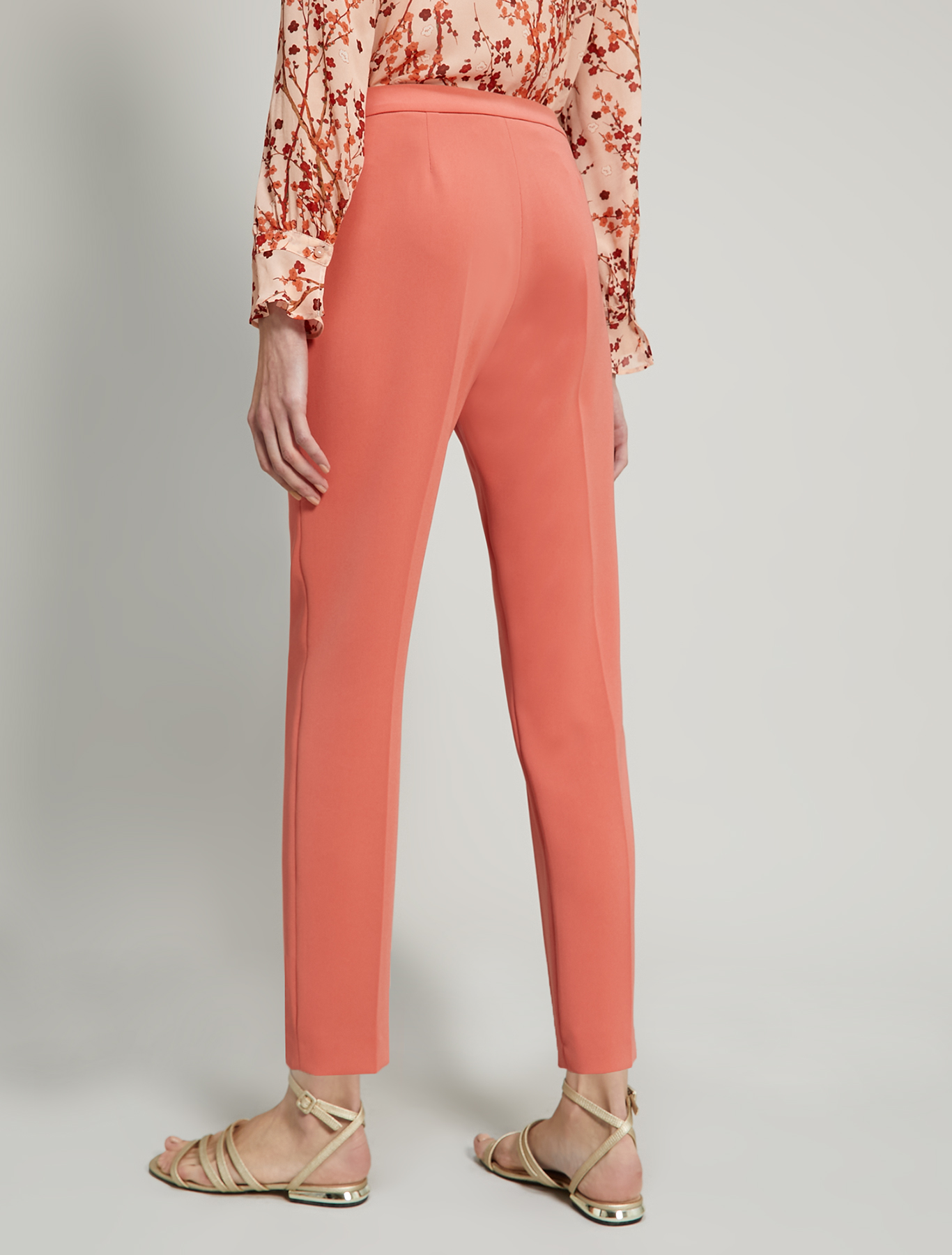 Slim-fit trousers in flowing fabric, old rose - Pennyblack Slim-fit trousers in flowing fabric - old rose - pennyblack