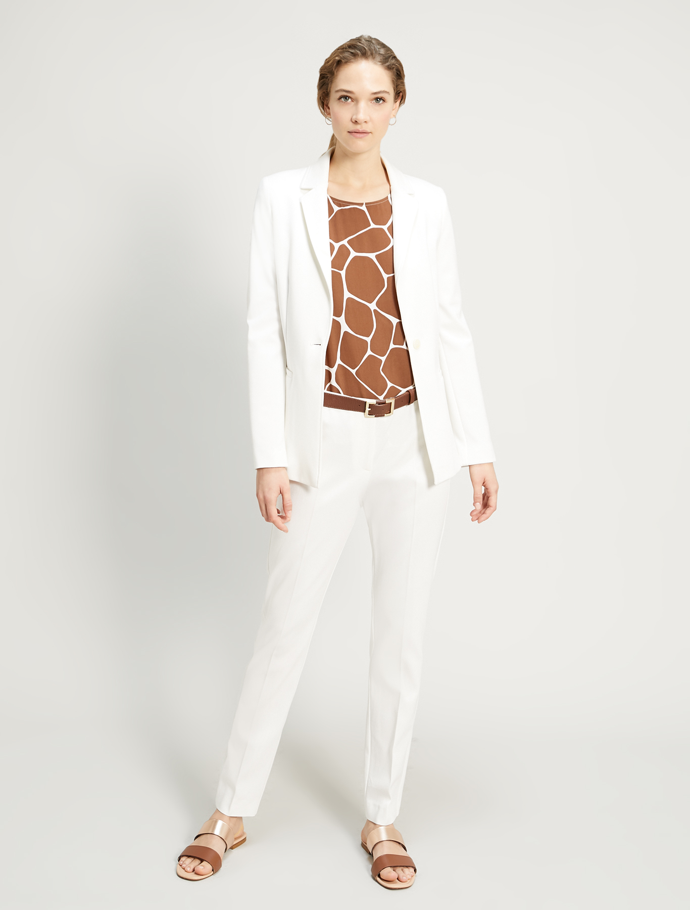 Slim faille trousers, ivory - Pennyblack Slim faille trousers - ivory - pennyblack