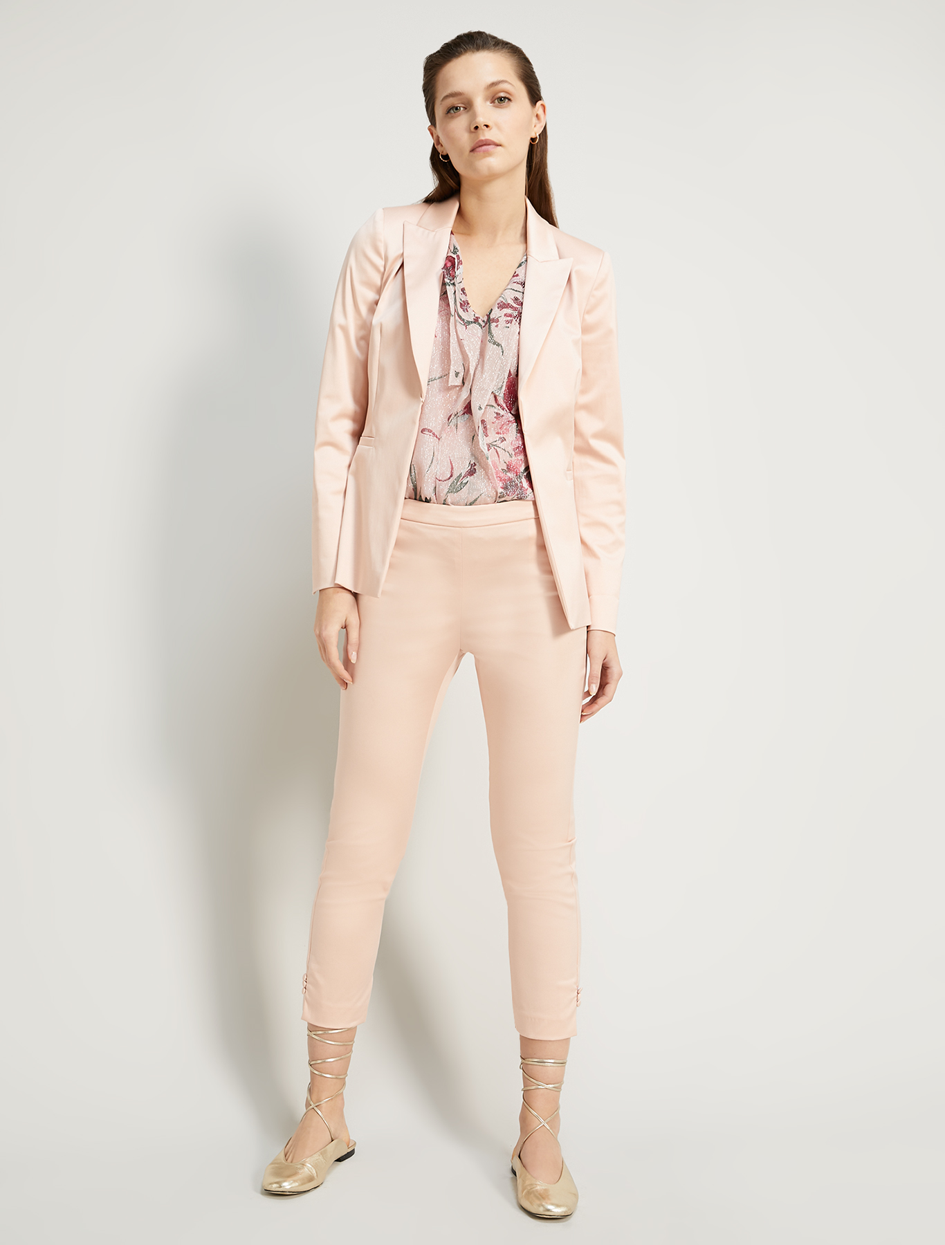 Lamé silk top, rose pink pattern - Pennyblack Lamé silk top - rose pink pattern - pennyblack
