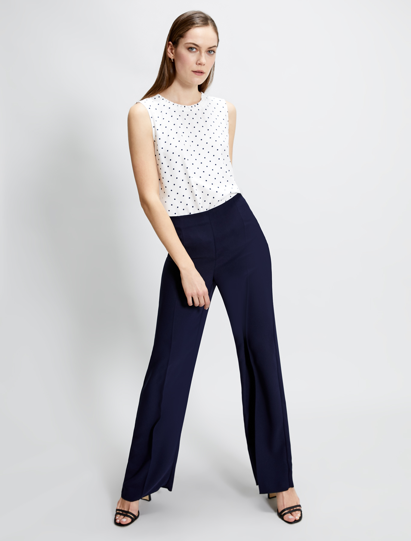 Polka dot sablé top, beige pattern - Pennyblack Polka dot sablé top - beige pattern - pennyblack