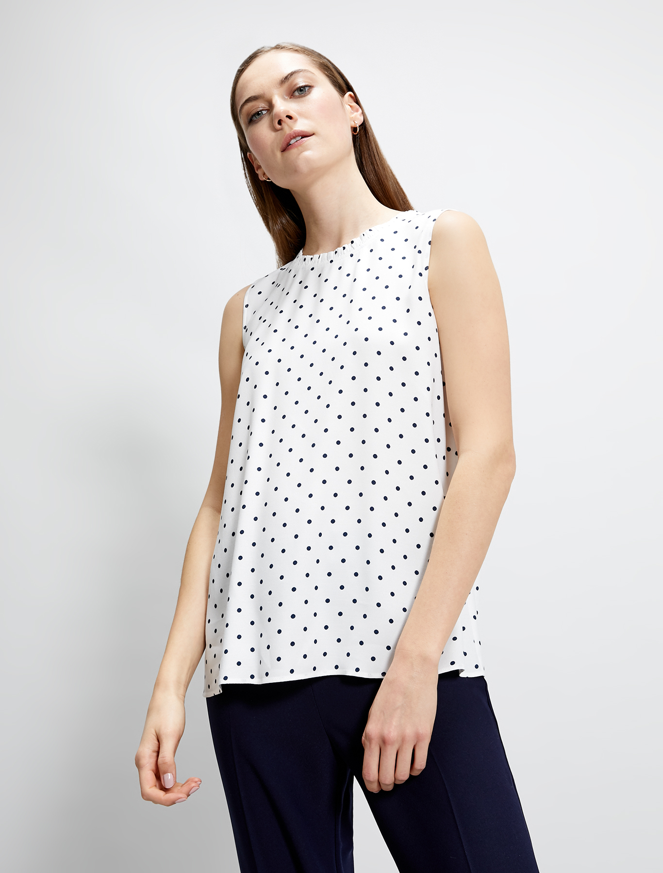 Polka dot sablé top, beige pattern - Pennyblack Polka dot sablé top - beige pattern - pennyblack