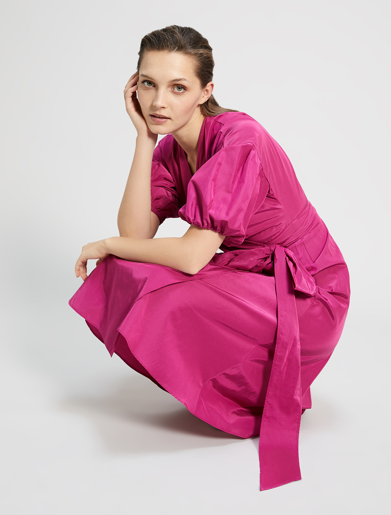 Taffeta wrap dress, fuchsia - Pennyblack Taffeta wrap dress - fuchsia - pennyblack