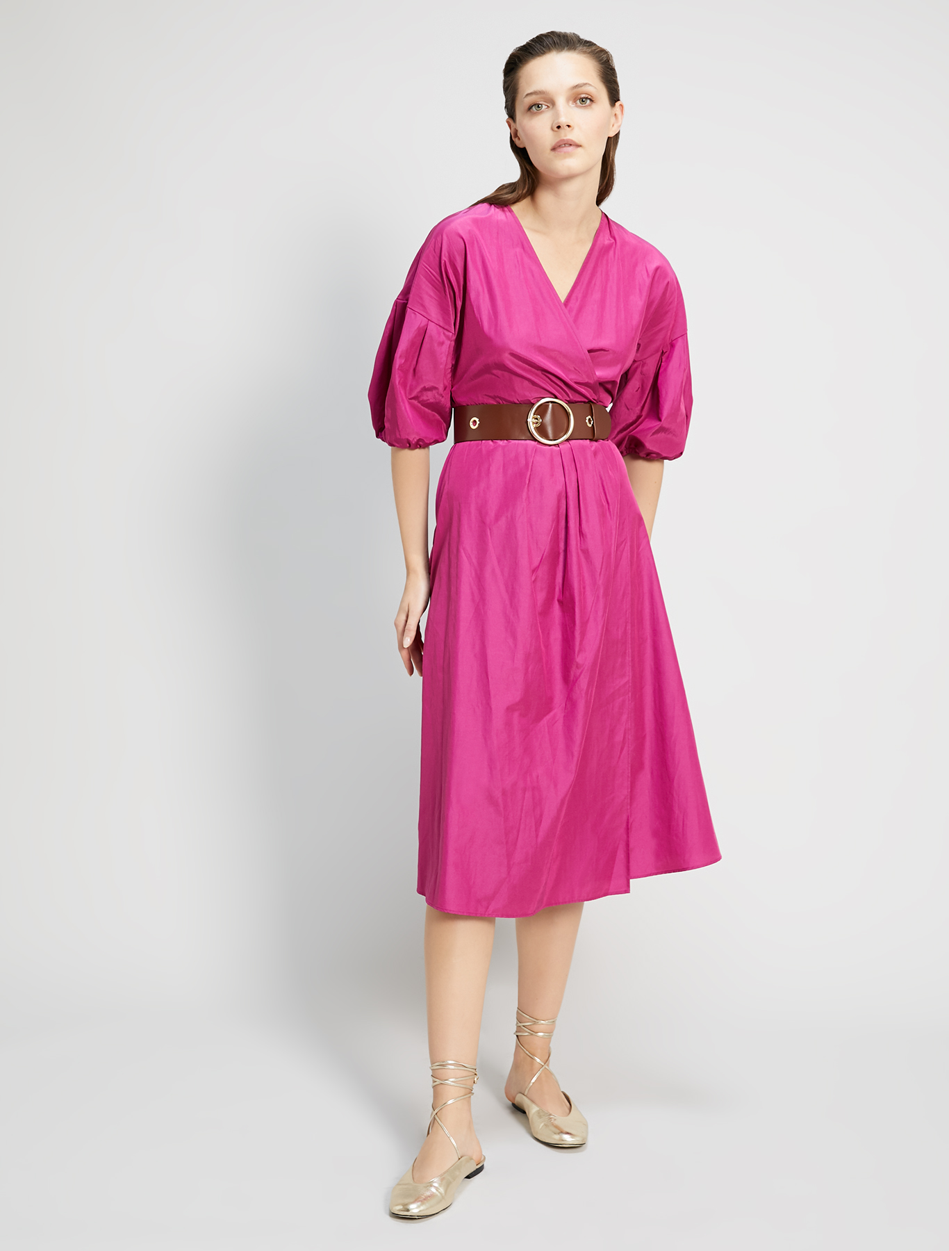 Taffeta wrap dress, fuchsia - Pennyblack Taffeta wrap dress - fuchsia - pennyblack