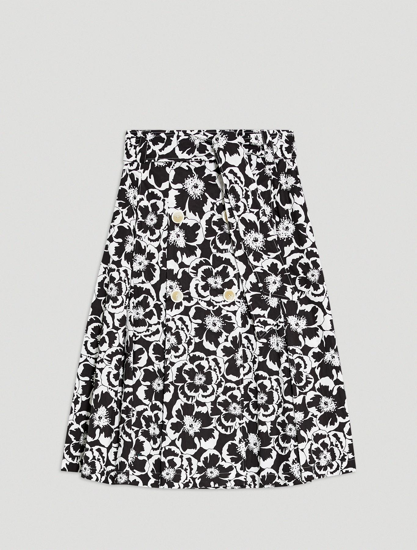 Floral poplin skirt, black pattern - Pennyblack Floral poplin skirt - black pattern - pennyblack