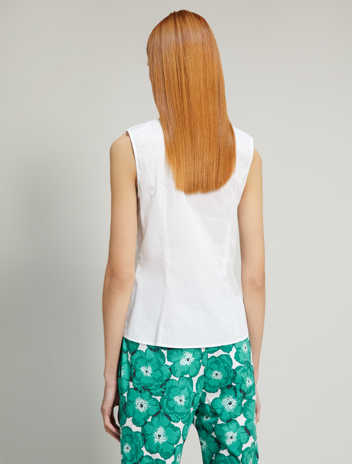 Poplin shirt with flounce, white - Pennyblack Poplin shirt with flounce - white - pennyblack